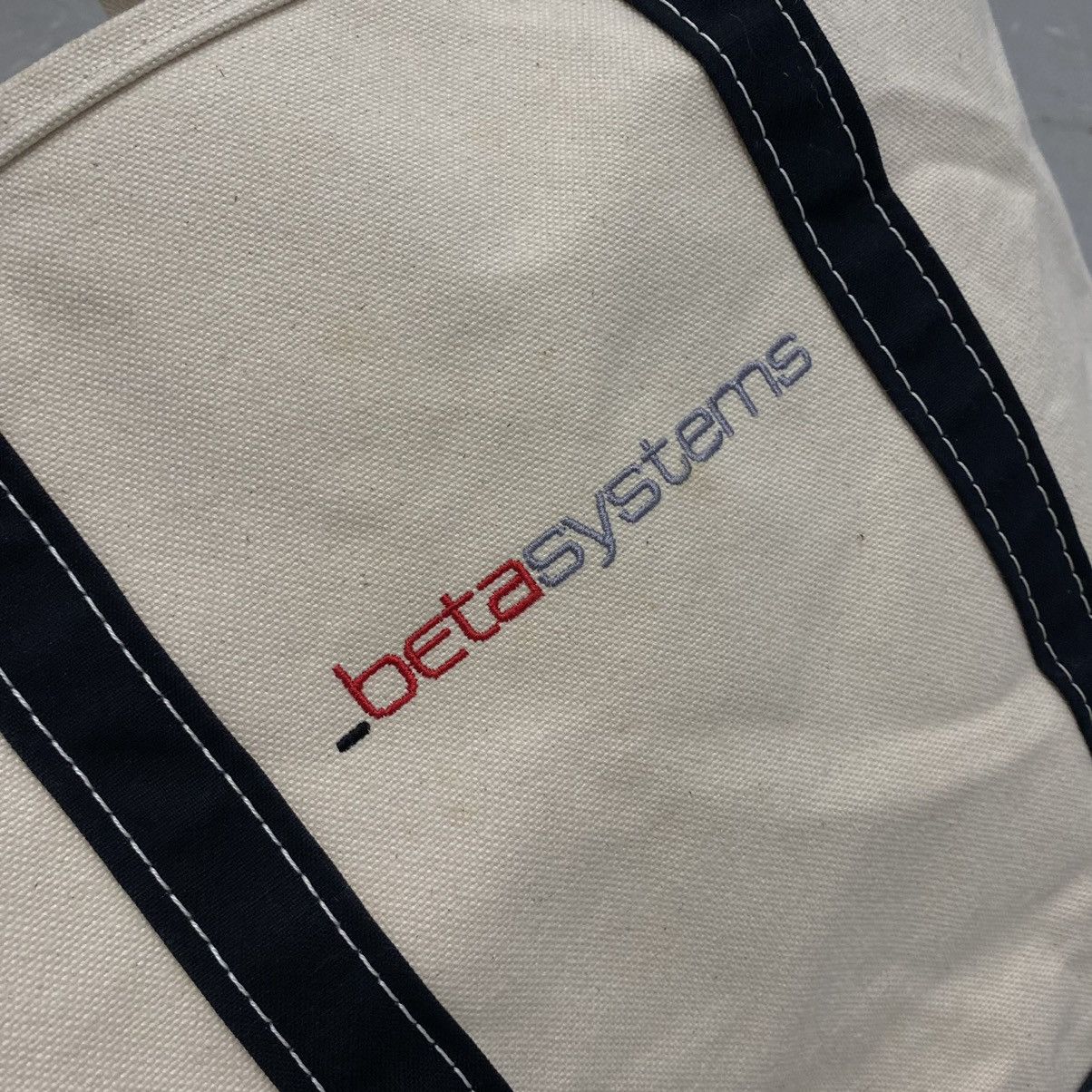 Japanese Brand × L.L. Bean × Vintage Vtg LL Bean Boat & Tote Ivory/Black Beta Systems Software US Size ONE SIZE - 7 Thumbnail