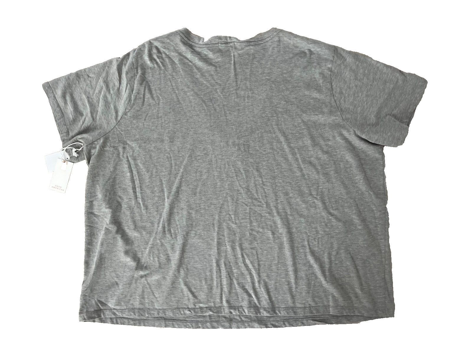 Good American Good American V-Neck Grey Tee ( 5XL ) Size ONE SIZE - 4 Thumbnail