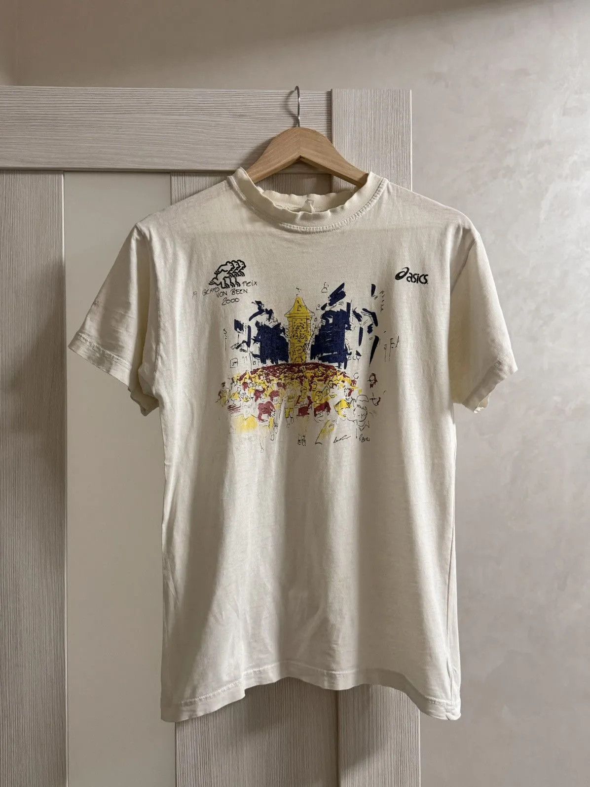 Asics × Vintage 1994 Vintage Grandprix Volksbank BPS t-shirt Run Running Size US S / EU 44-46 / 1 - 1 Thumbnail