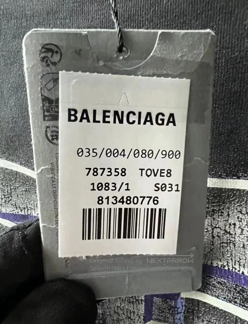 Balenciaga Balenciaga Washed Diamond Short Sleeve. Size US L / EU 52-54 / 3 - 3 Thumbnail
