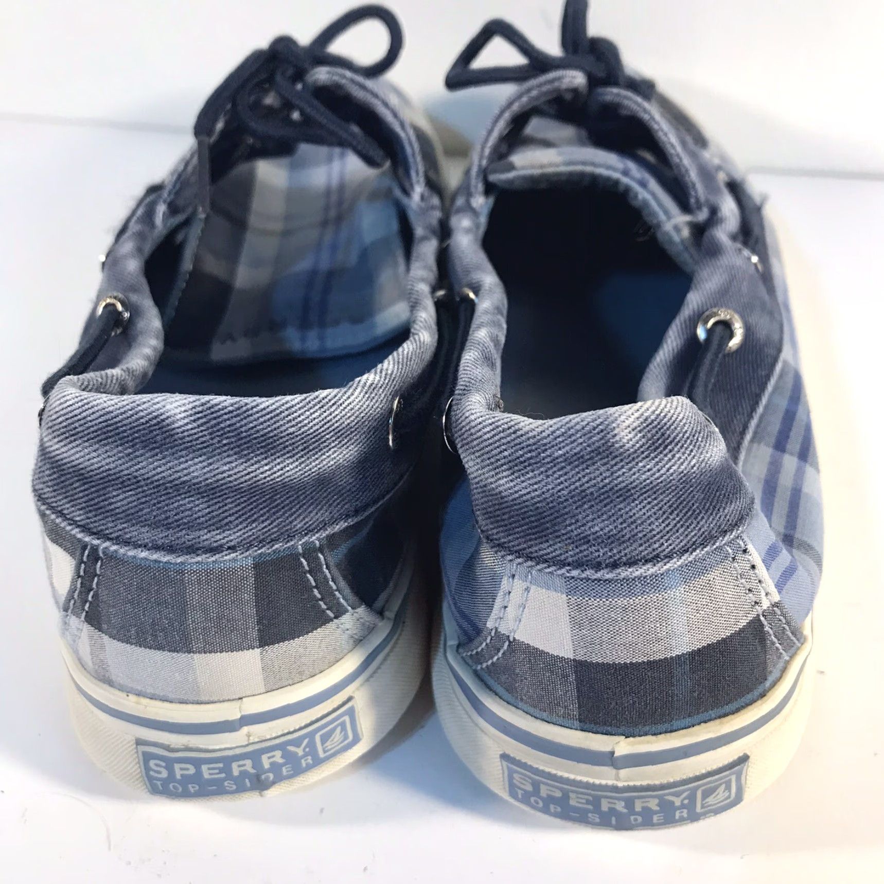 Sperry VINTAGE Sperry Top Sider Boat Shoes Womens Size 10M Plaid Canvas Casual Slip-On Size L / US 10 / IT 46 - 5 Thumbnail