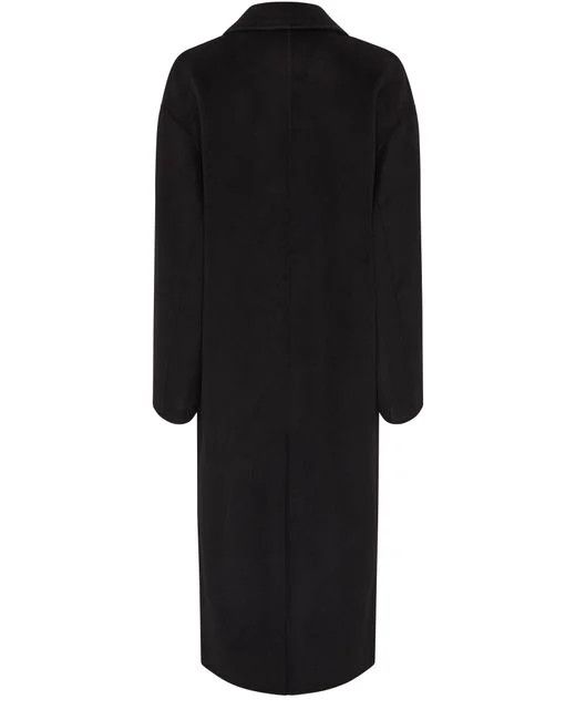 Loulou de Saison o1s22i1n1024 Long Wool Cashmere Coat in Black Size M / US 6-8 / IT 42-44 - 2 Thumbnail