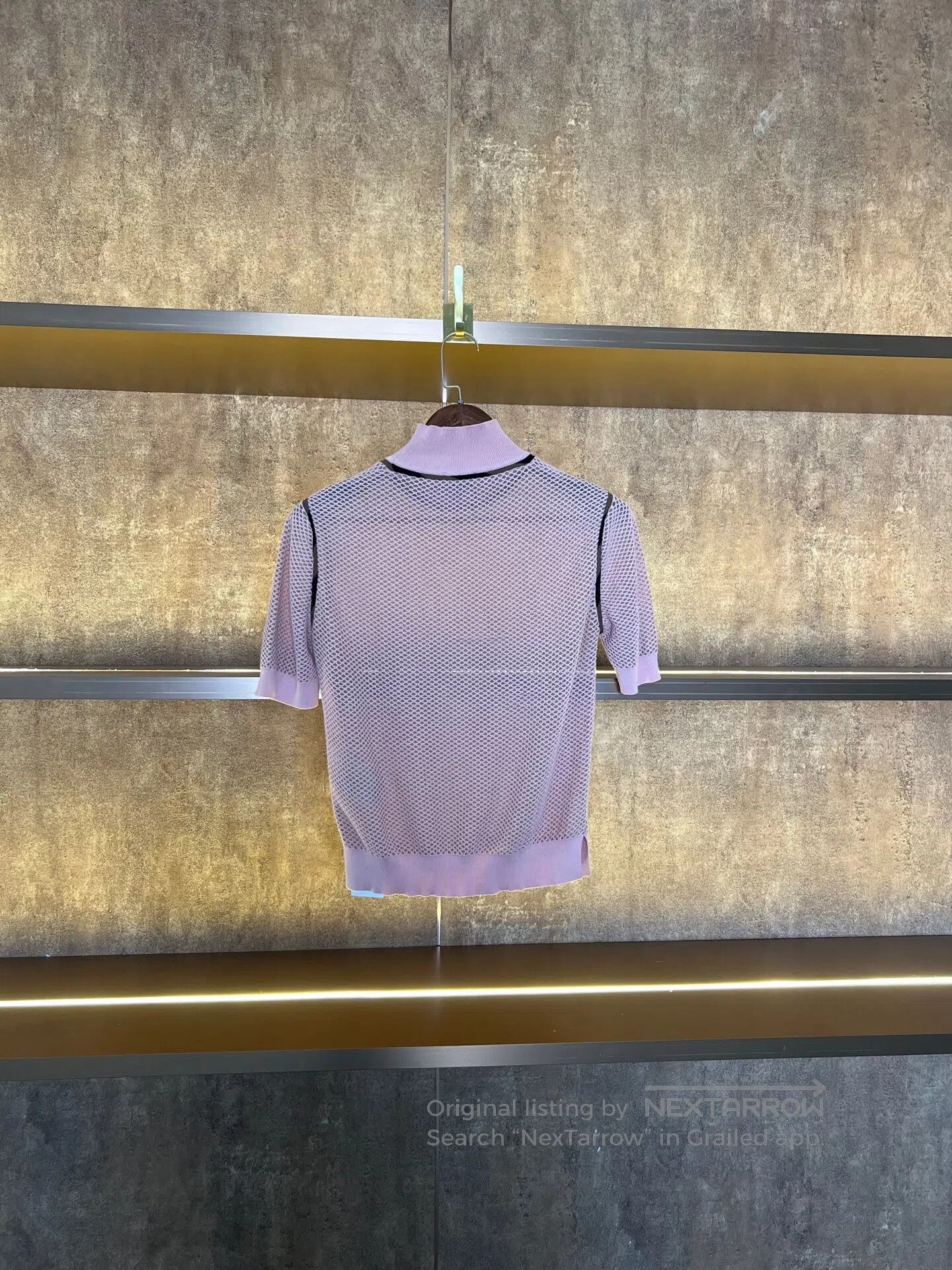 Fendi Fendi Openwork Knit Short Sleeve| Size M / US 6-8 / IT 42-44 - 2 Thumbnail