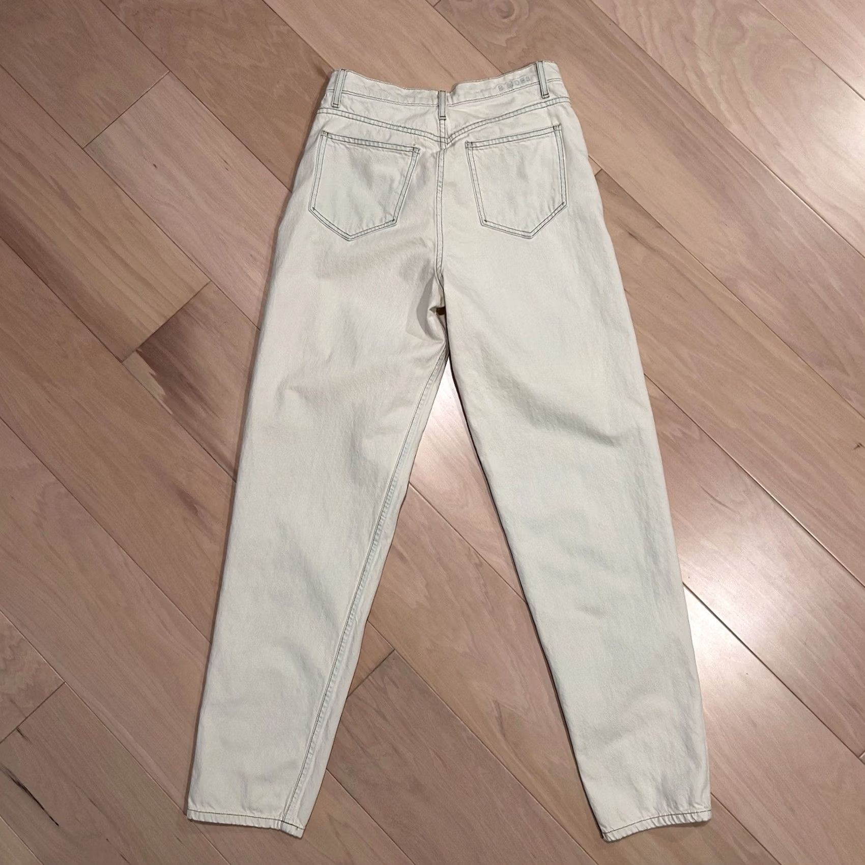 B Sides B SIDES High Rise Tapered Denim Cream Jeans Women’s 27x31 Jean 100% Cotton Vintage-N/A? Size 27" / US 4 / IT 40 - 3 Thumbnail