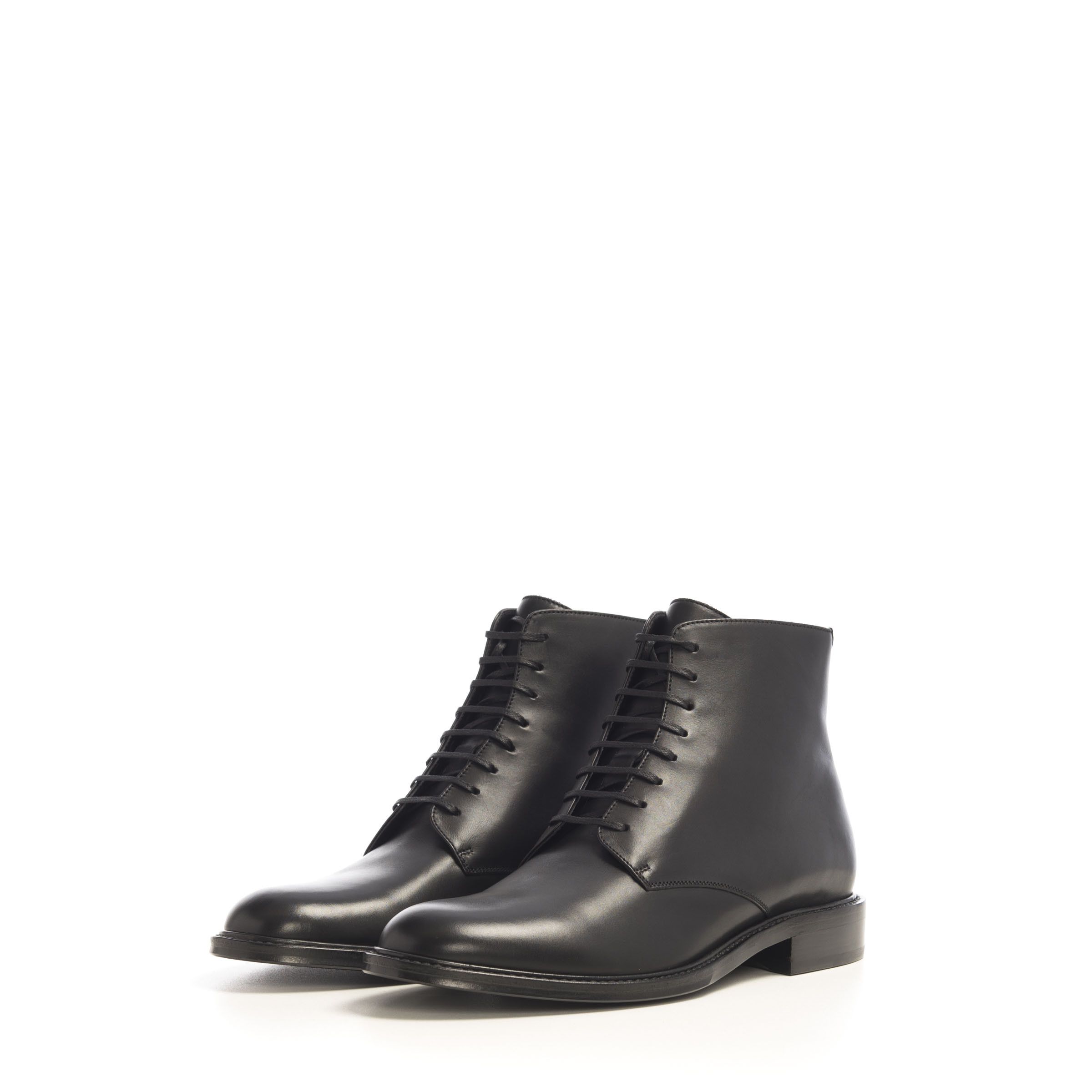 Saint Laurent Paris Army Laced Boots In Smooth Leather Size US 6 / EU 39 - 3 Thumbnail