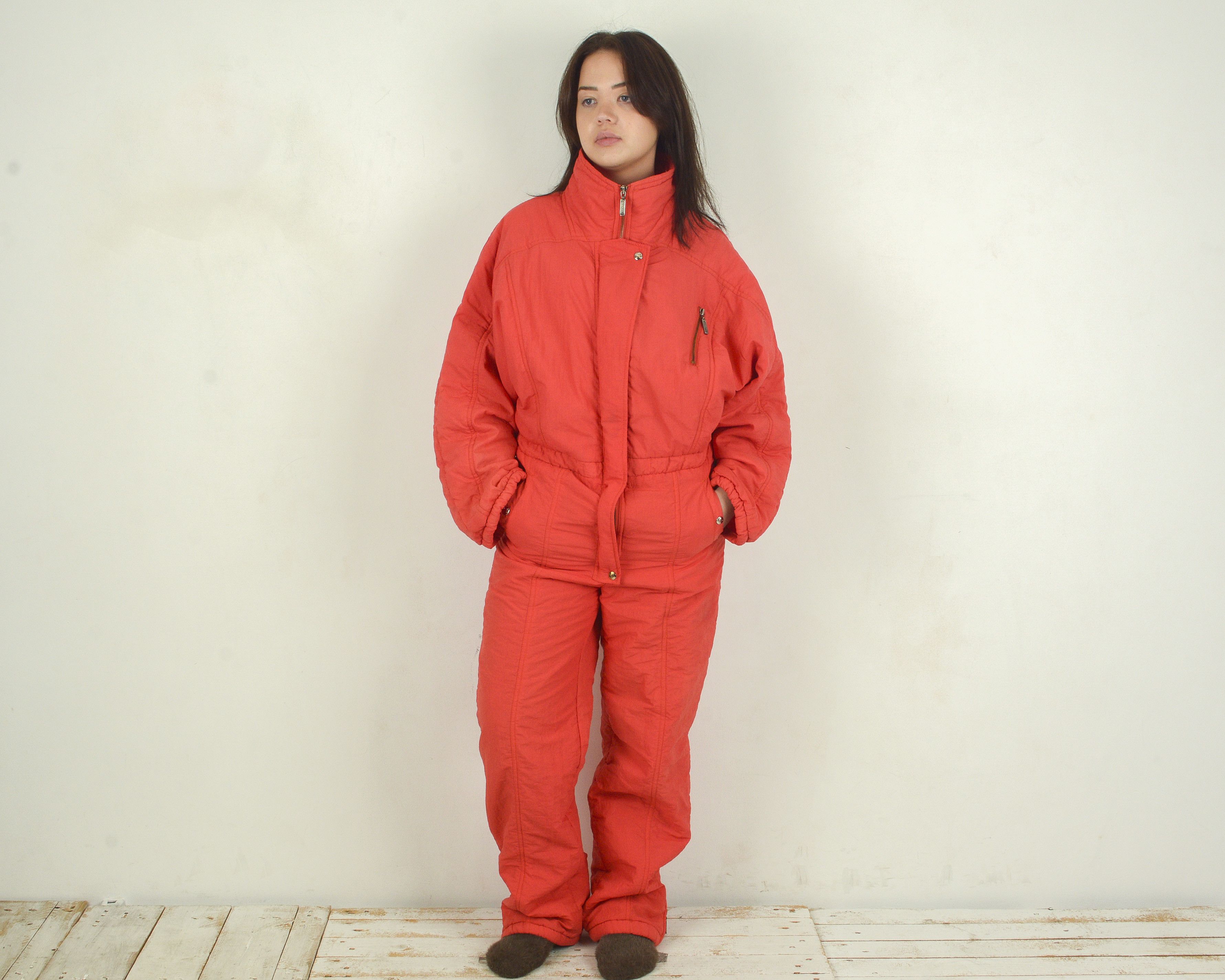 Martinelli × Vintage 90's Ski Suit Women M Jumpsuit Nylon Overalls bibs snowsuit Size 30" / US 8 / IT 44 - 1 Thumbnail