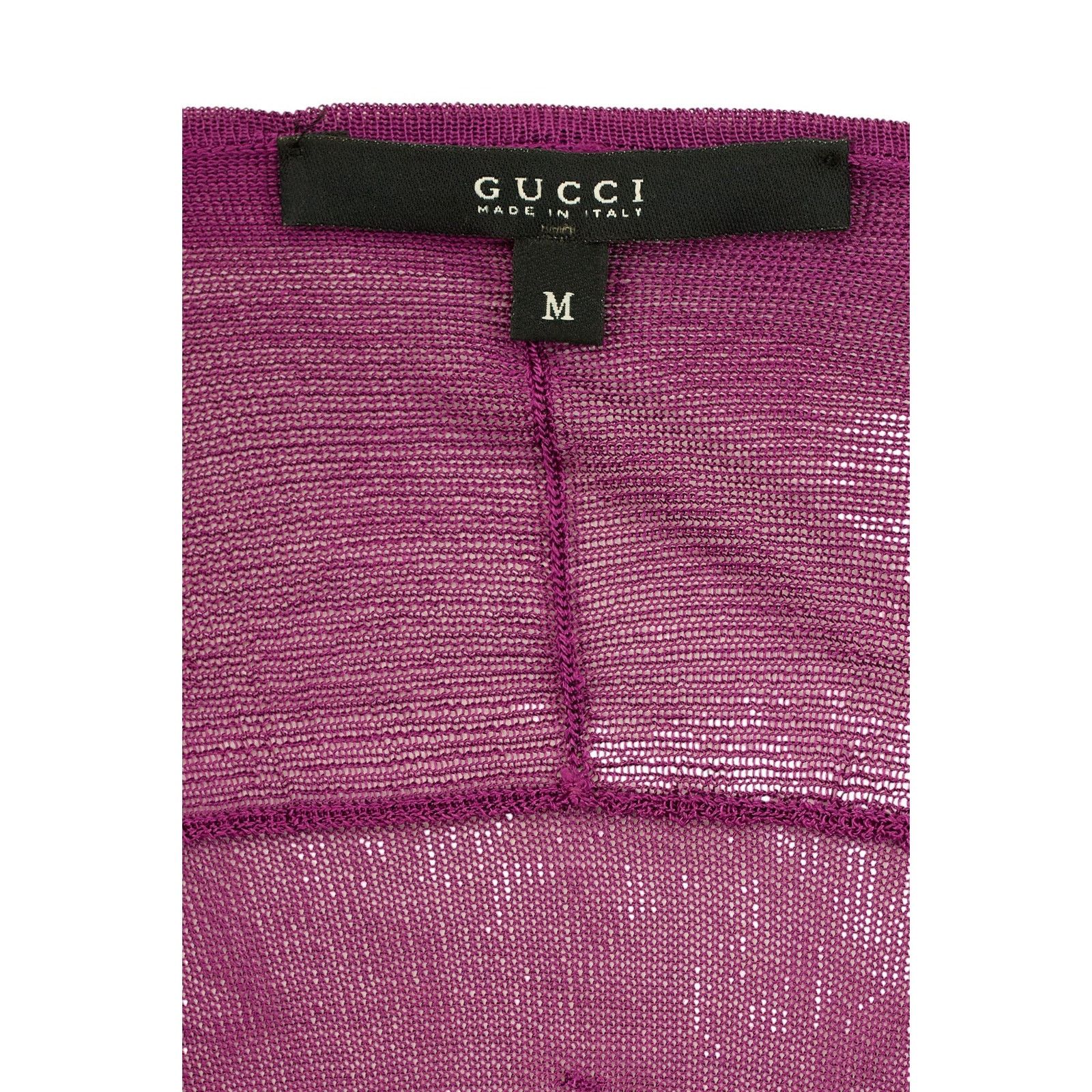 Gucci by Tom Ford F/W 2000 Scrunch Purple Long Sleeve Top Size M / US 6-8 / IT 42-44 - 3 Thumbnail