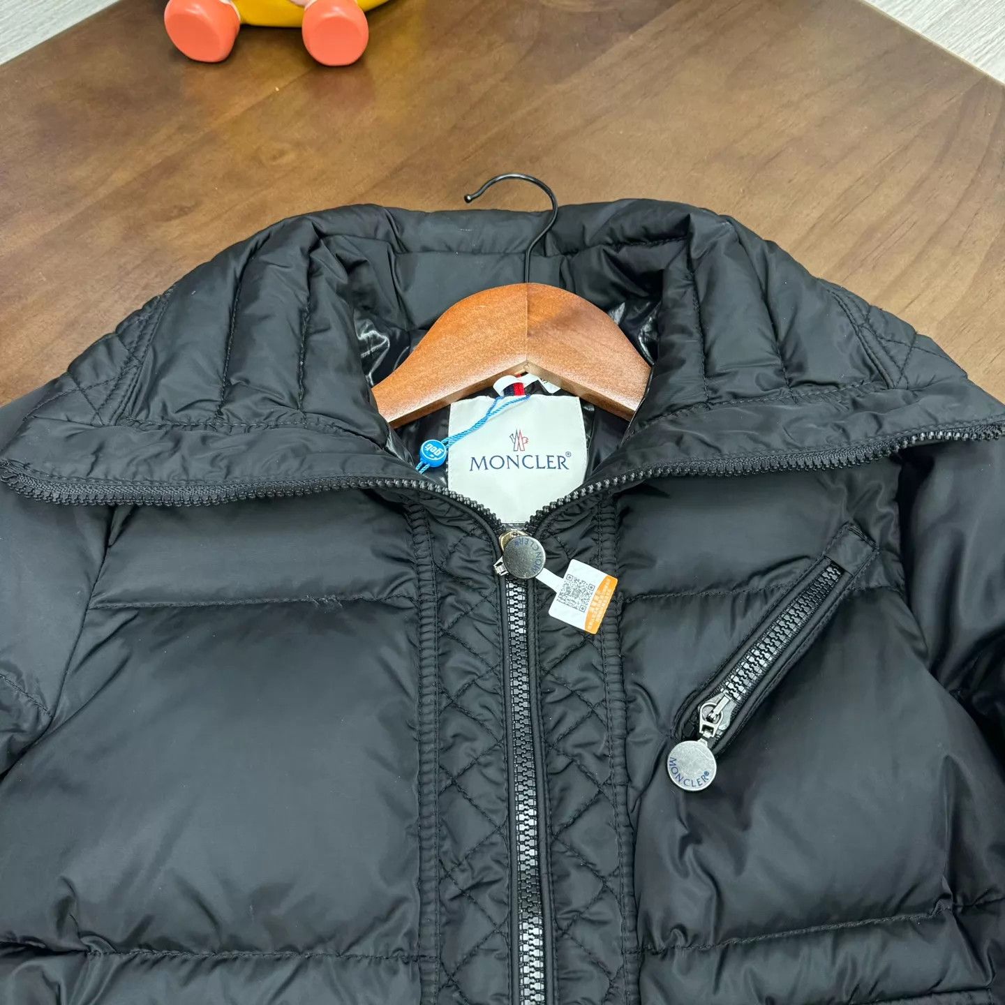 Moncler Moncler Women's Black Logo Patch Cotton Puffer Jacket Size S / US 4 / IT 40 - 4 Thumbnail