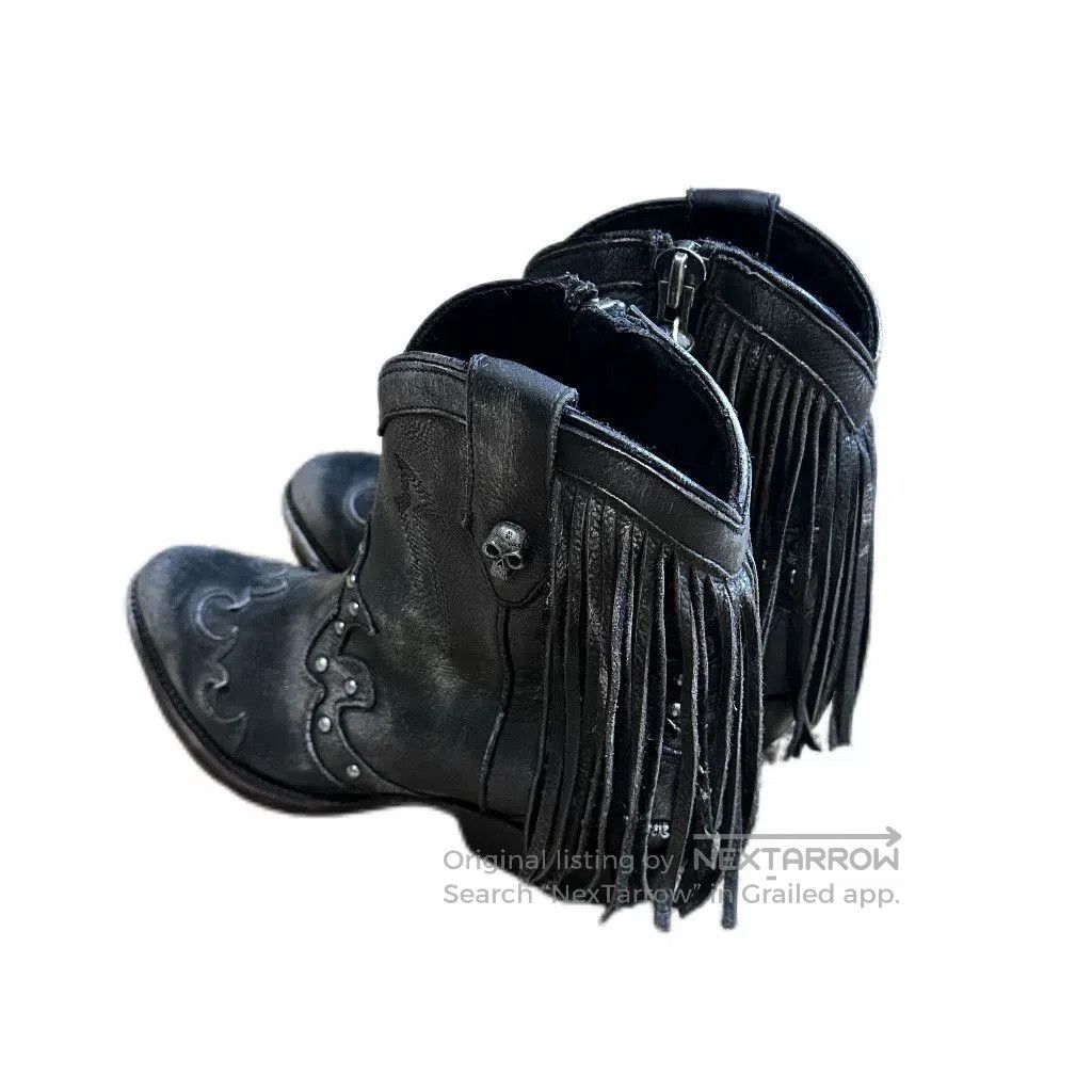 New Rock New Rock Distressed Fringe Western Boots. Size US 7 / IT 37 - 2 Thumbnail