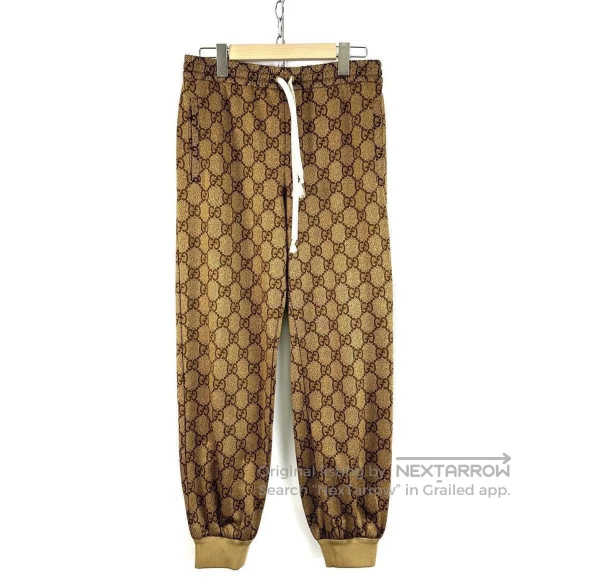 Gucci Beige Patterned Sweatpants Size 34. Size US 34 / EU 50 - 1 Thumbnail