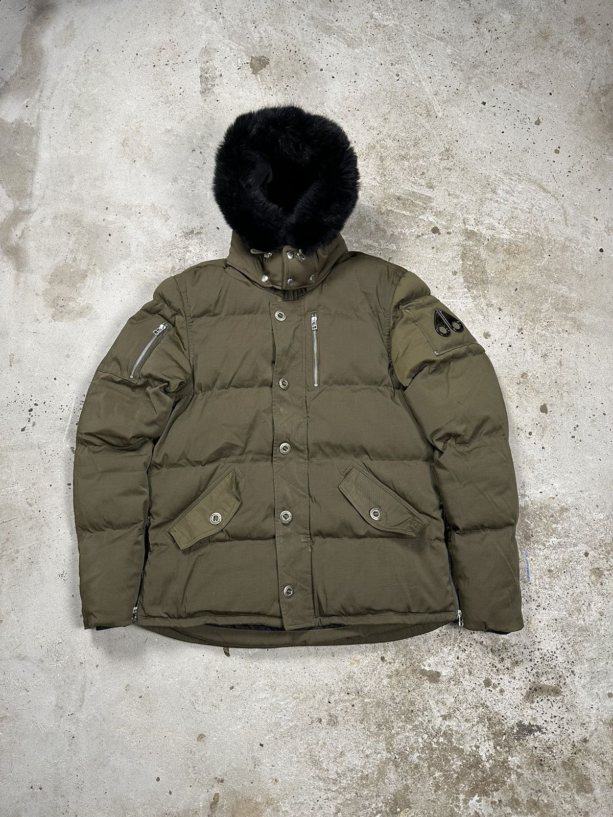 Moose Knuckles ‼️ Moose Knuckles 3Q Khaki Jacket Fur Size US XL / EU 56 / 4 - 1 Thumbnail