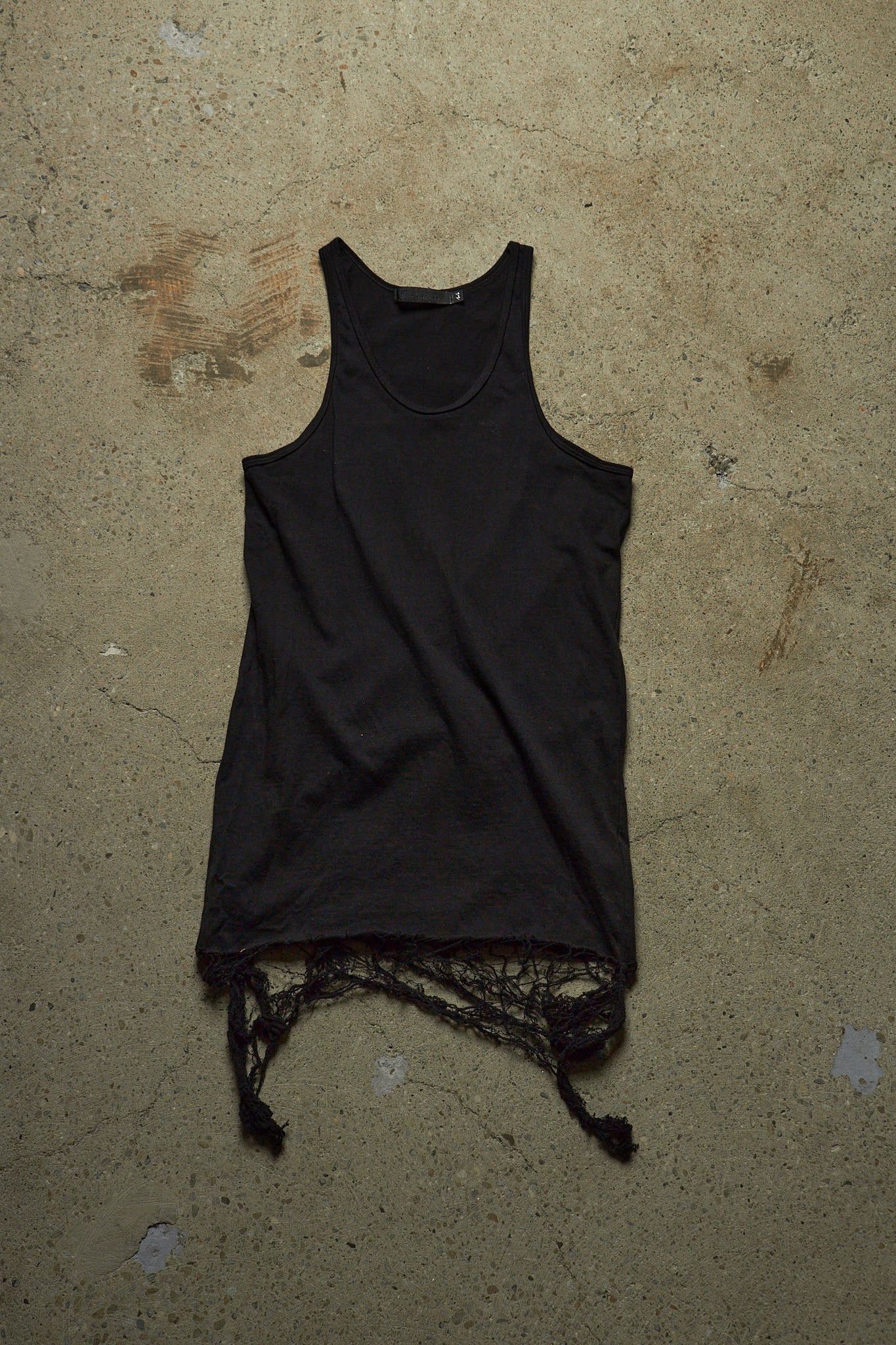Japanese Brand FUGA DISTRESSED FRAYED WEBBING CHARCOAL TANK TOP Size US S / EU 44-46 / 1 - 1 Thumbnail