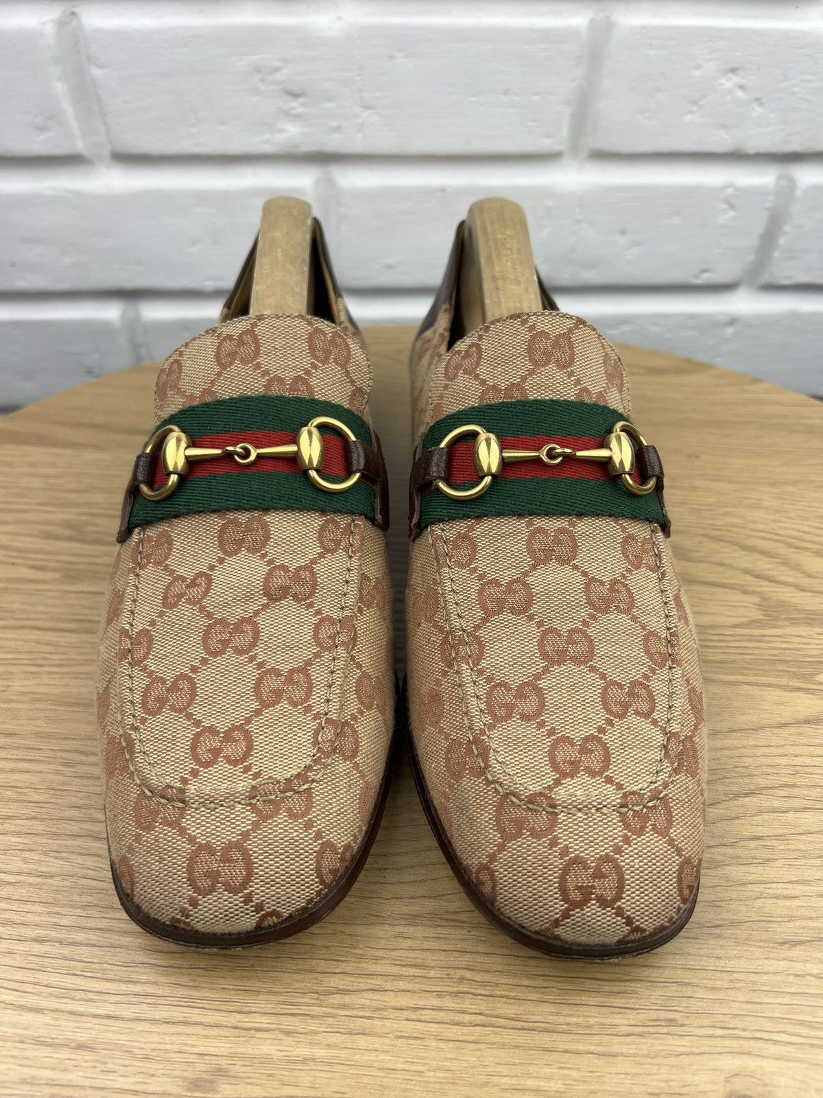 Gucci GUCCI Loafers Leather Shoes HORSEBIT Buckle GG Monogram Web Size US 9 / EU 42 - 4 Thumbnail