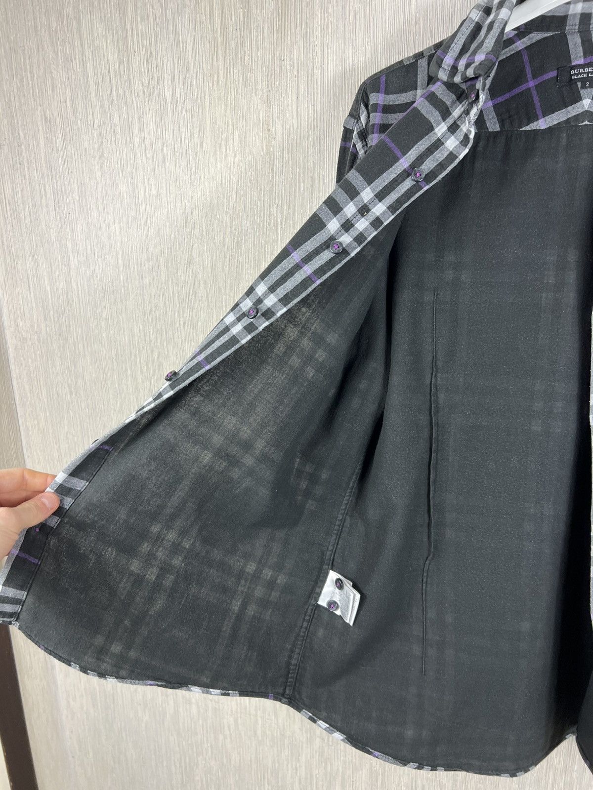 Burberry Vintage Burberry black label japanese brand checked shirt Size US M / EU 48-50 / 2 - 21 Thumbnail