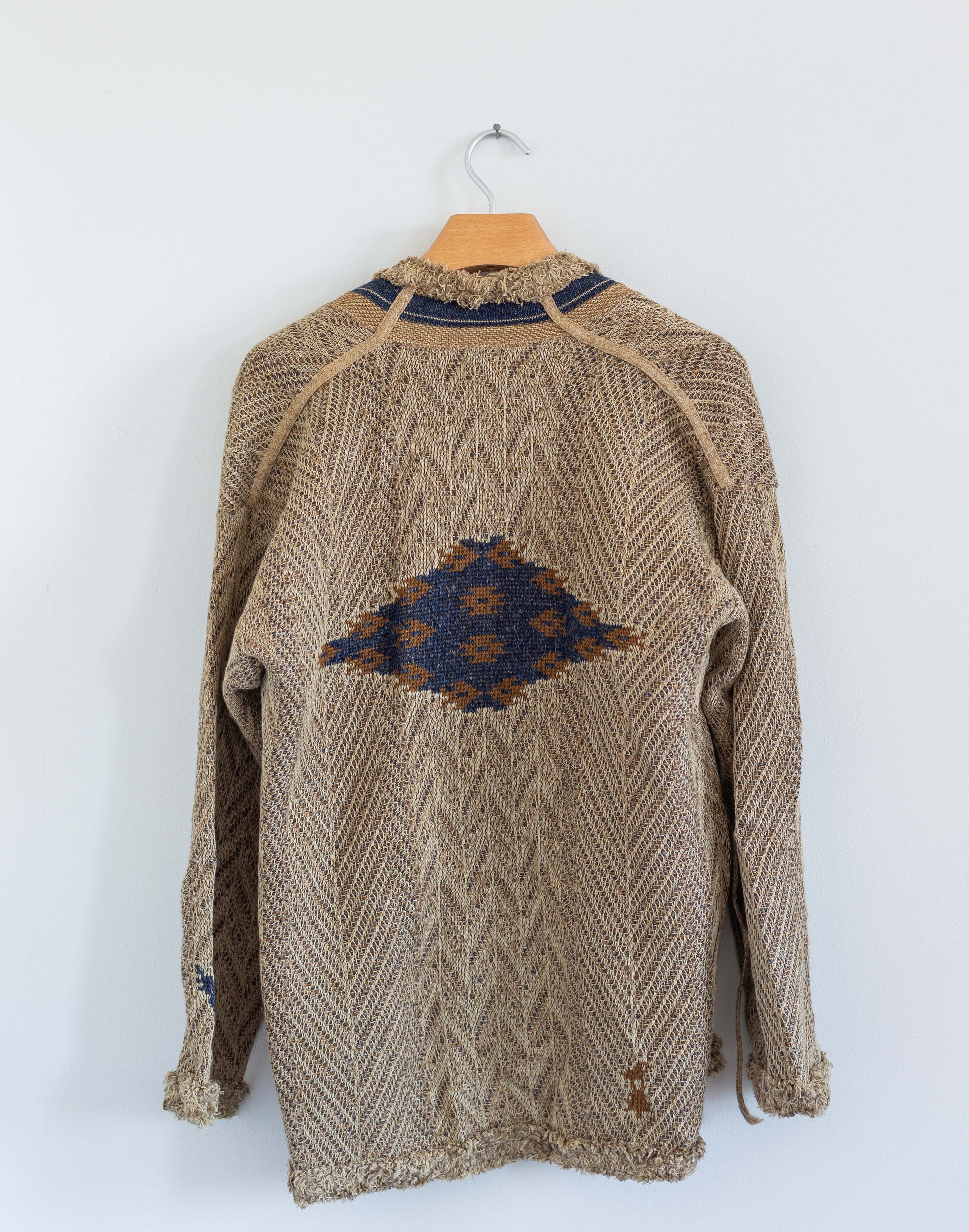 45rpm Vintage 45rpm Studio Indigo Jacquard Cardigan Size US XL / EU 56 / 4 - 2 Thumbnail