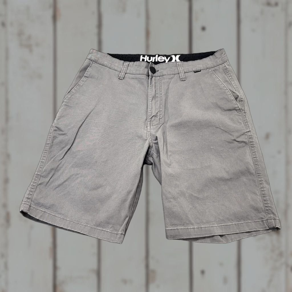 Hurley Hurley Shorts Mens 32 Gray Casual Lightweight Pockets Chino Skater Board Size US 32 / EU 48 - 1 Thumbnail