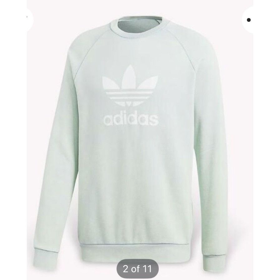 Adidas Adidas Trefoil Logo Size Large Sage Green Sweatshirt Retail Size XL / US 12-14 / IT 48-50 - 3 Thumbnail