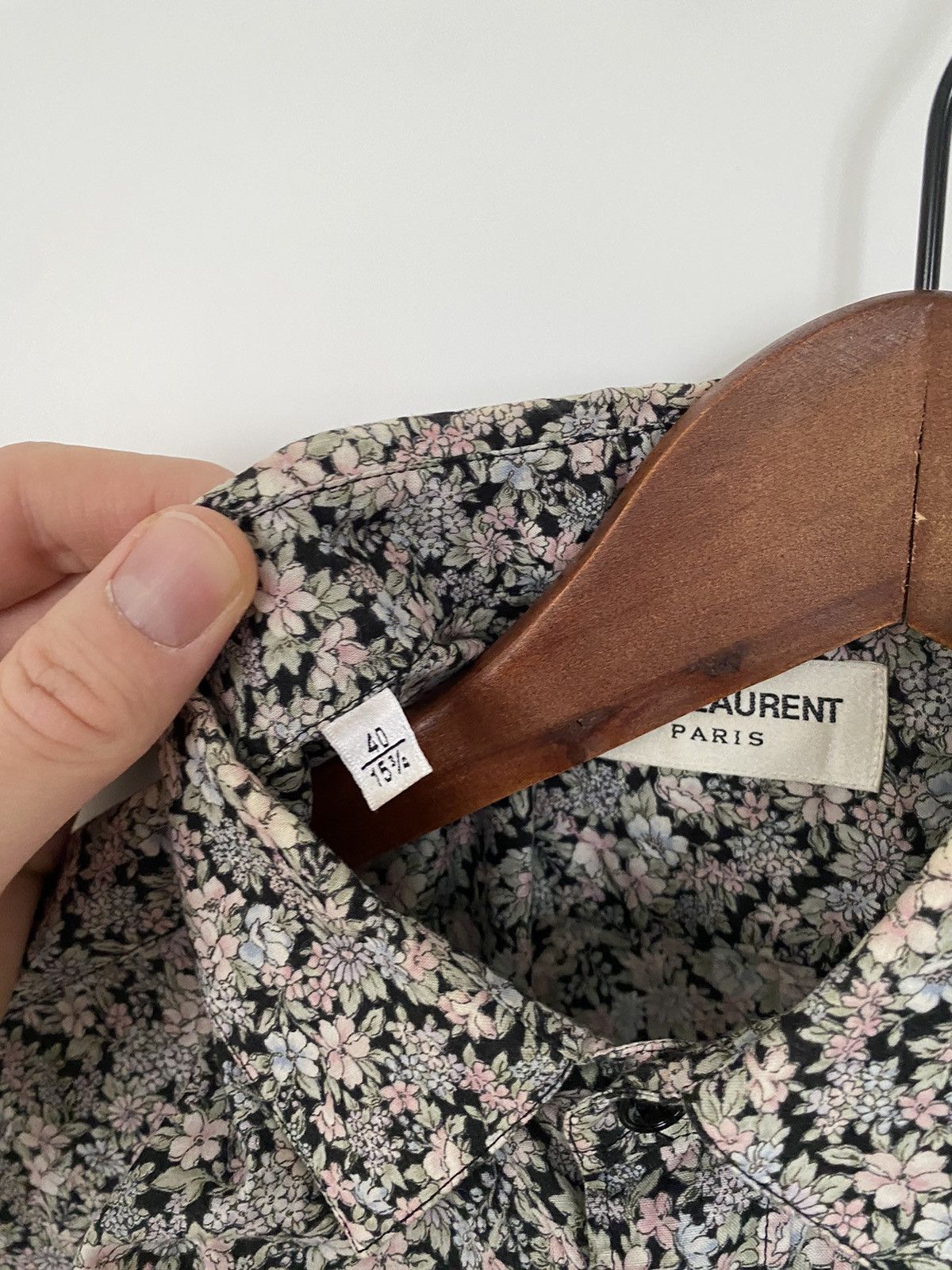 Saint Laurent Paris SS16 Floral Motiv Shirt Size US M / EU 48-50 / 2 - 4 Thumbnail