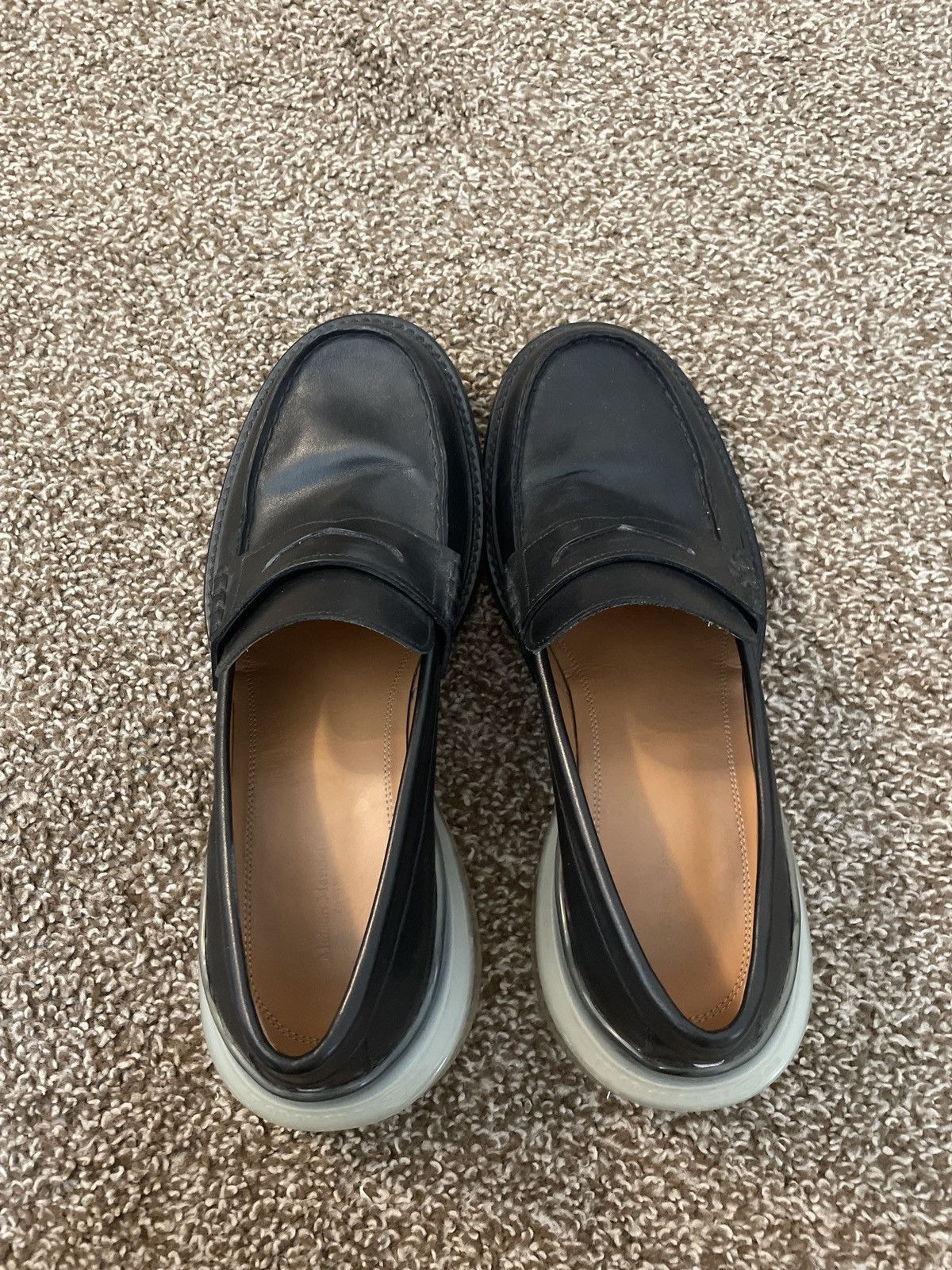 【美品】Maisonmargiela エアソール ダービーシューズ airbag Maison Margiela Airbag Heel Leather Shoes in Black | Hypebeast