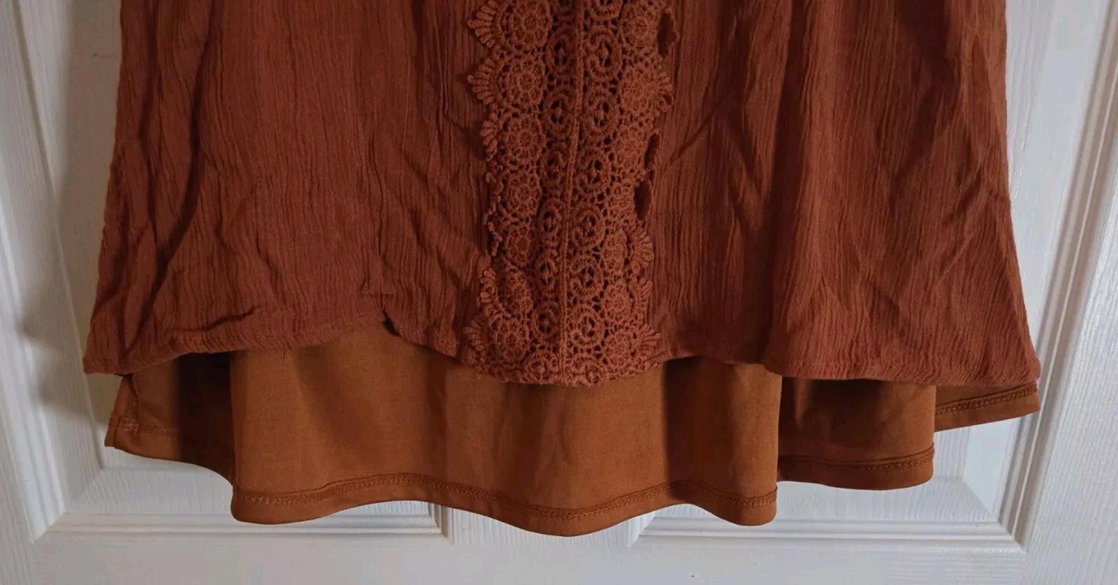 Other Blue Rain Tank Top Blouse Womens Size XS Burnt Orange Knit L Size XS / US 0-2 / IT 36-38 - 7 Thumbnail