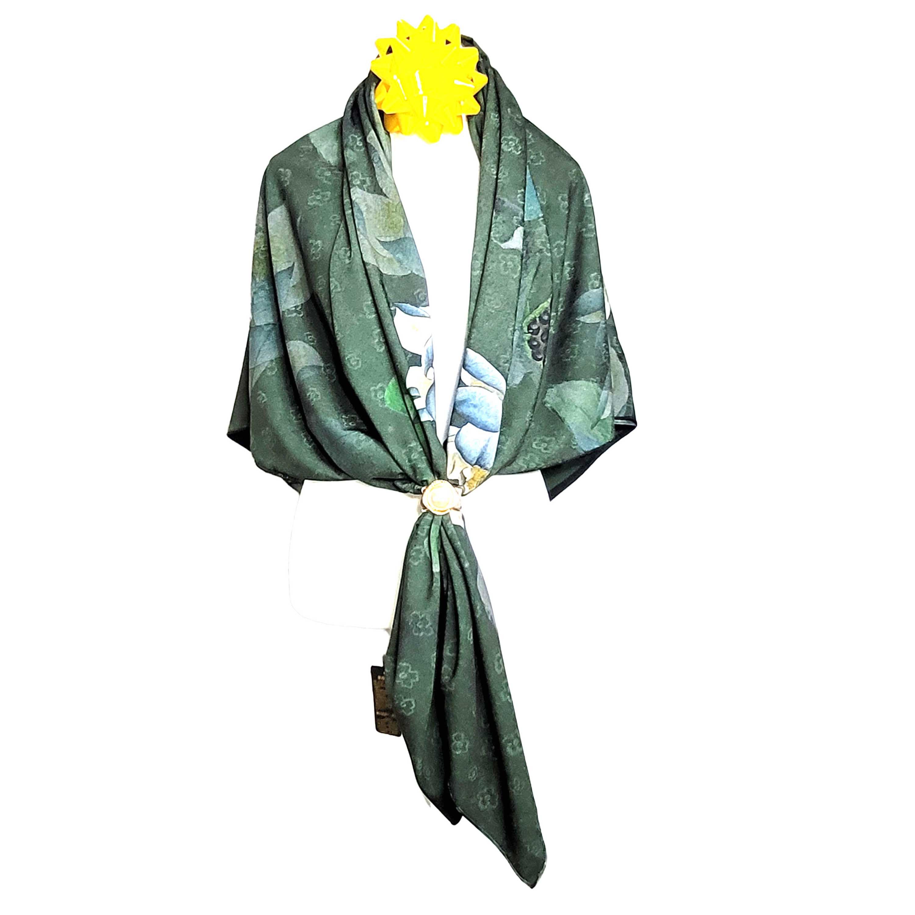 Other NWT Double-Sided Silk Scarf 52"x52" Large Square Wrap 3408 Size ONE SIZE - 7 Thumbnail