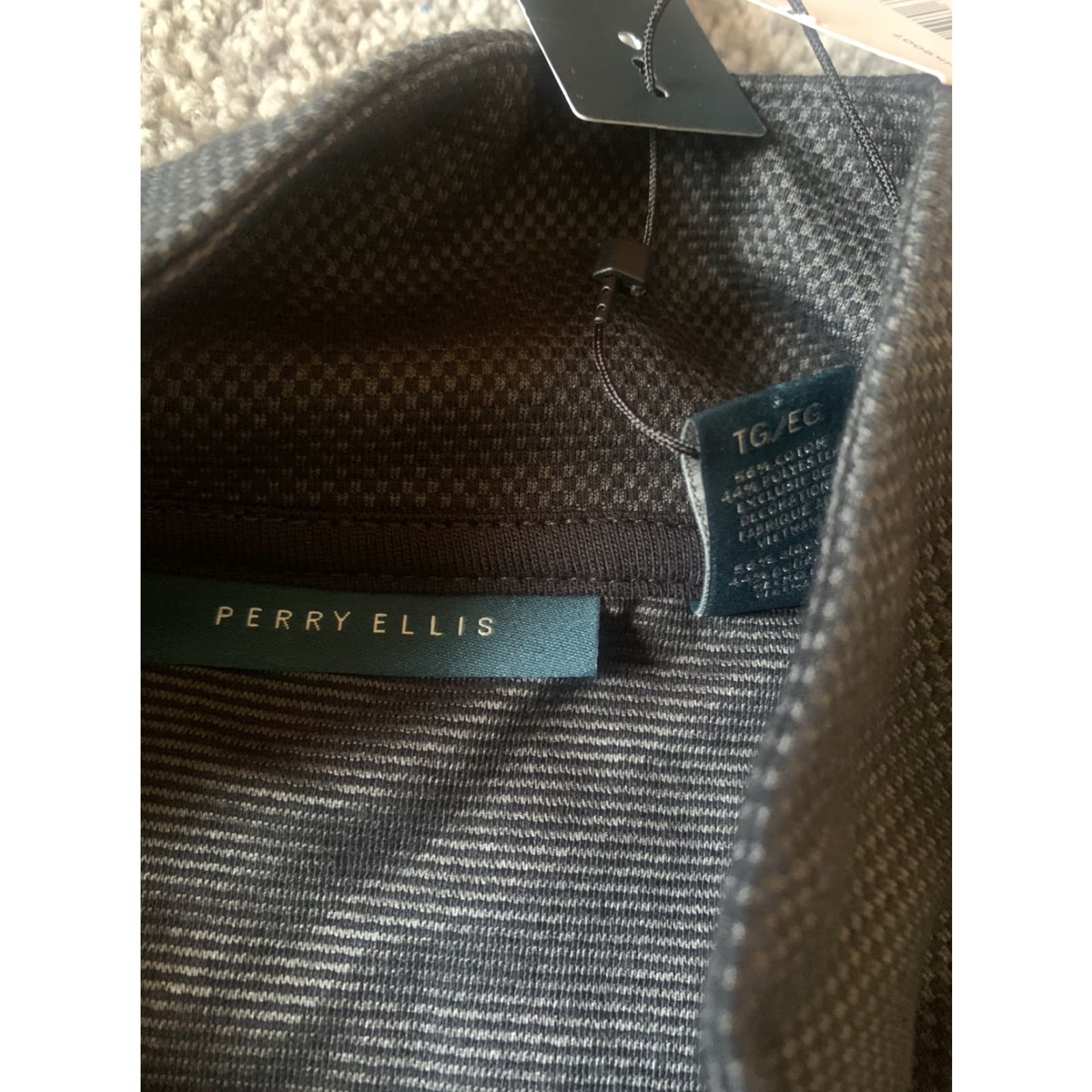 Perry Ellis Perry Ellis Mens 1/4-Zip Pullover Shirt Top Black XL Casual Long Sleeve Mens Clothing Size US XL / EU 56 / 4 - 3 Thumbnail