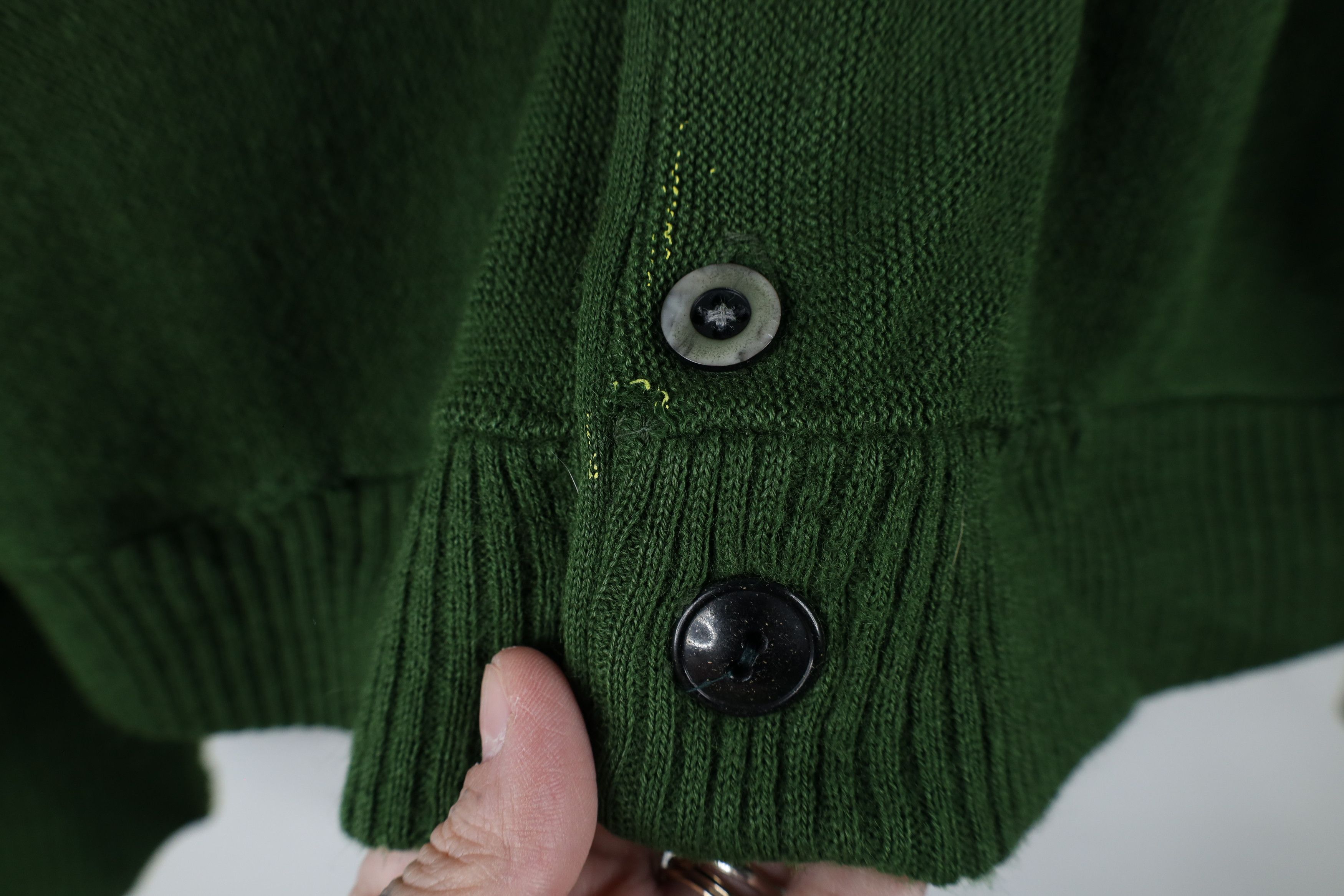 Vintage Vintage 50s 60s Knit Cardigan Sweater Avocado Green USA Size US XL / EU 56 / 4 - 5 Thumbnail