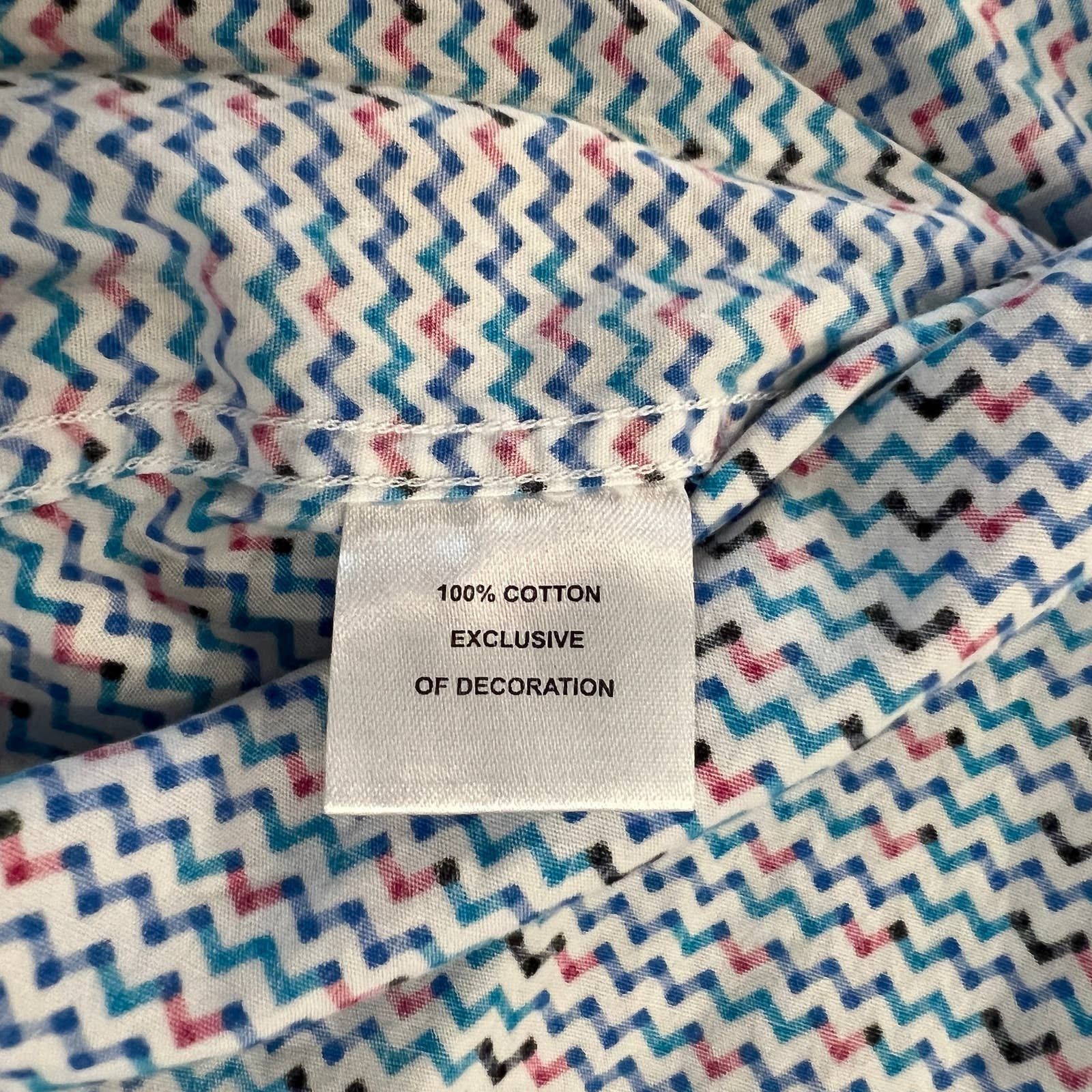 Tailorbyrd TailorBryd Chevron Print W/Contrasting Cuff Button Shirt -L Size US L / EU 52-54 / 3 - 7 Thumbnail