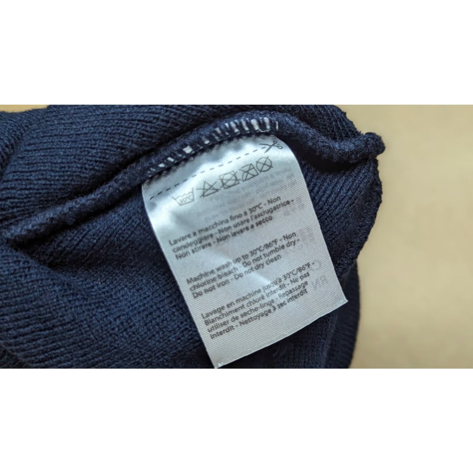 Save The Duck Save the Duck Beanie Hat One Size Cuffed Stretch Unisex Adults Navy Blue Knit Acrylic Mens Womens Boys Girls Size ONE SIZE - 5 Thumbnail