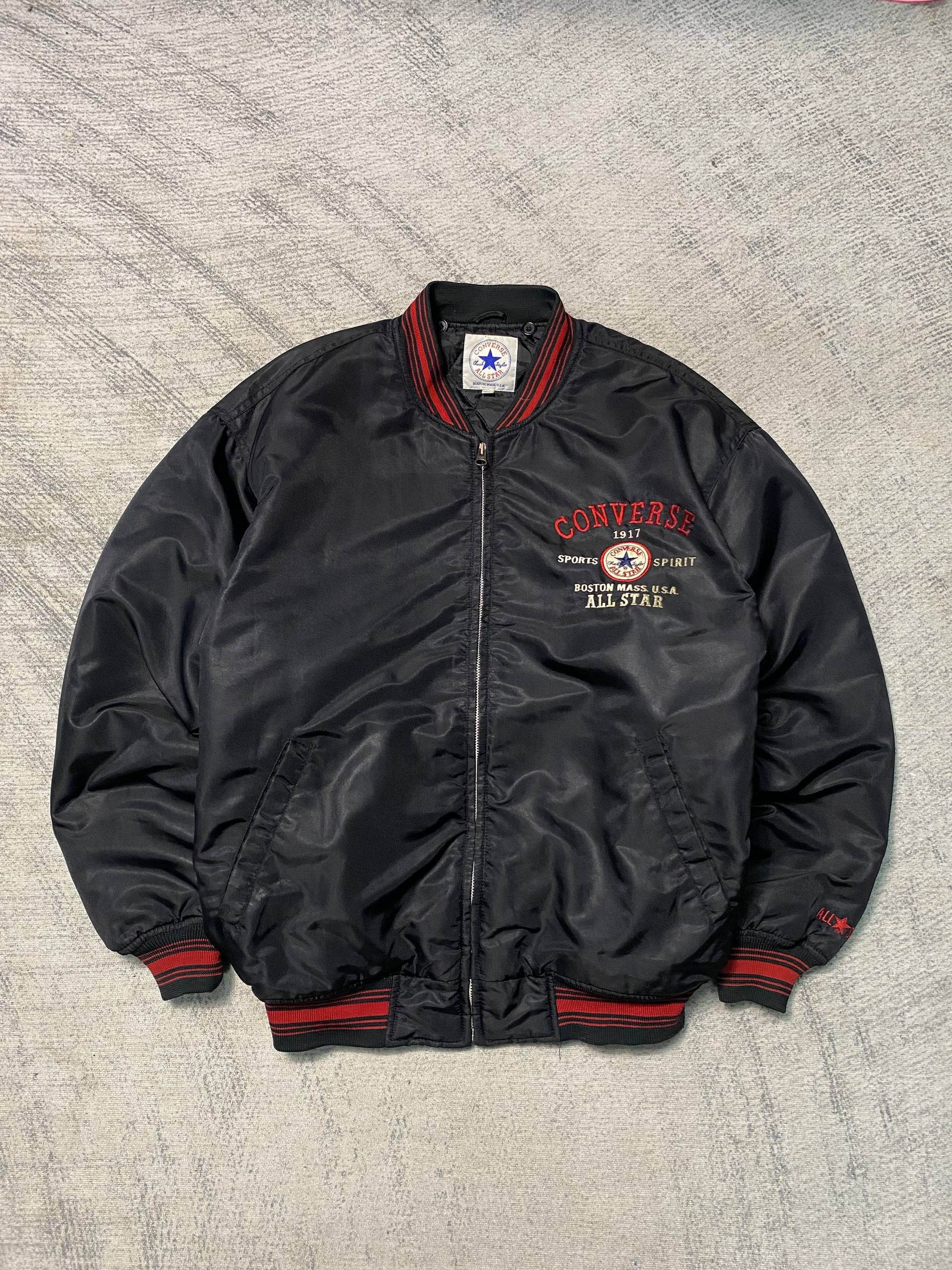 Converse Vtg Converse USA Boston Embroidered Big Logo Bomber Jacket Size US L / EU 52-54 / 3 - 2 Thumbnail