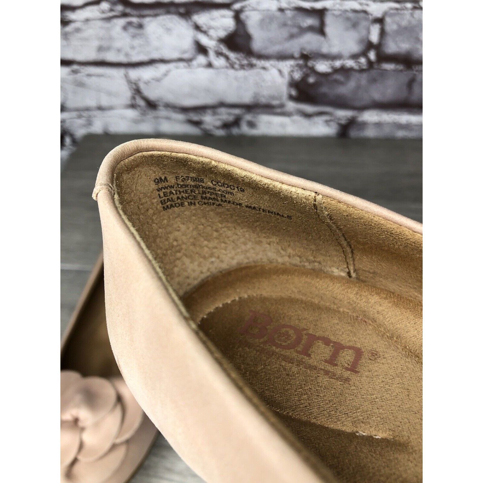 Born Born Annelie Pink Blush Leather Flower Bow Ballet Flats Wome Size US 10 / IT 40 - 9 Thumbnail