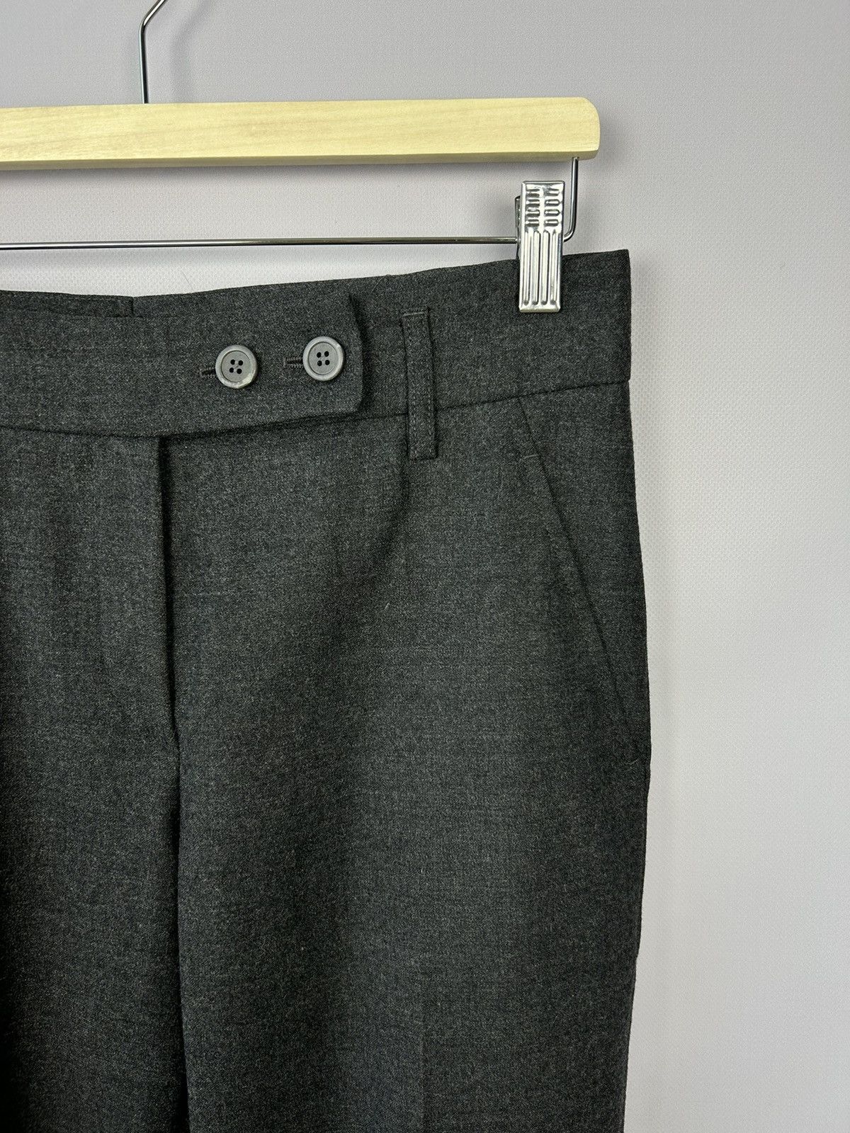 Brunello Cucinelli Gunex by Brunello Cucinelli Gray Wool Cashmere Pants US6 Size 28" / US 6 / IT 42 - 4 Thumbnail