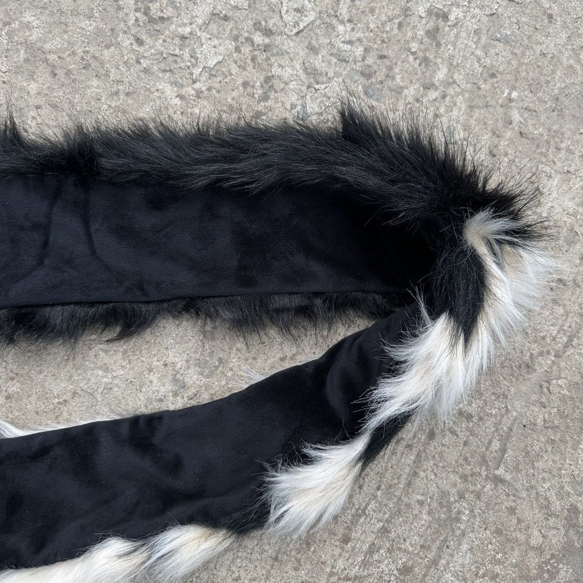 Number (N)ine Vintage Japanese Style Scarf Punk Gothic Faux Fur Y2K 00s Size ONE SIZE - 6 Thumbnail