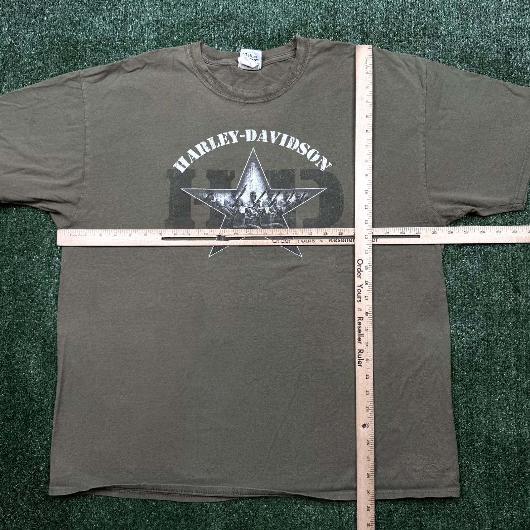 Harley Davidson VINTAGE Harley-Davidson T Shirt Green Short Sleeve Men's Size 2XL Graphic Y2k Size US L / EU 52-54 / 3 - 4 Thumbnail