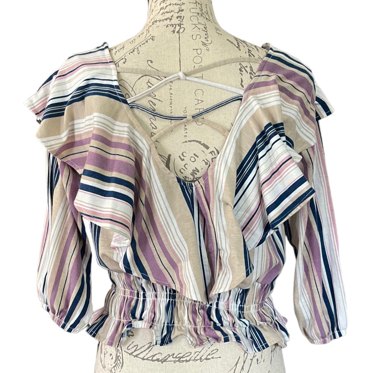 Other Crave Frame Striped Ruffle Crave Frame Shirt Size Small Size S / US 4 / IT 40 - 2 Thumbnail