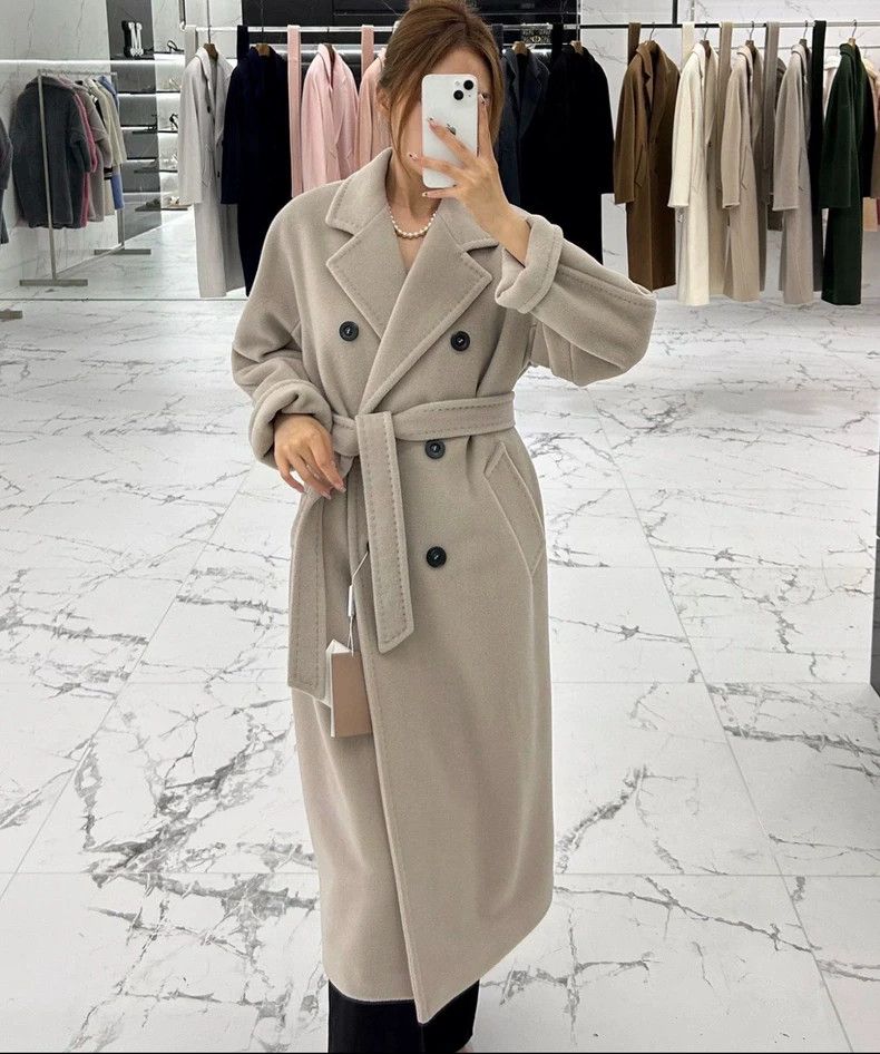 Max Mara MaxMara Beige Wool Long Coat -dmc Size US M / EU 48-50 / 2 - 1 Thumbnail