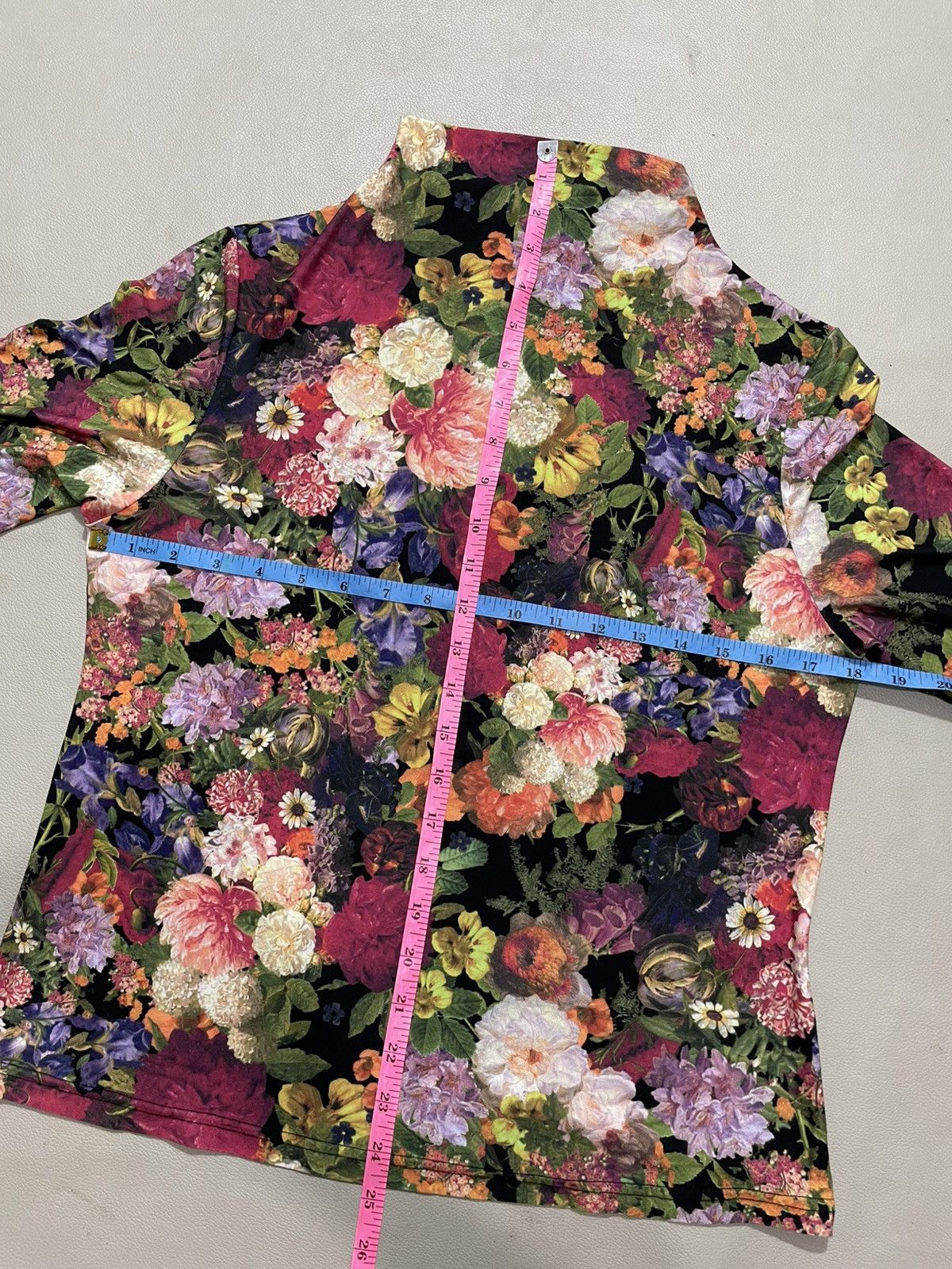Issey Miyake Japanese brand Floral Flower Printed Mesh Longsleeve Size M / US 6-8 / IT 42-44 - 7 Thumbnail