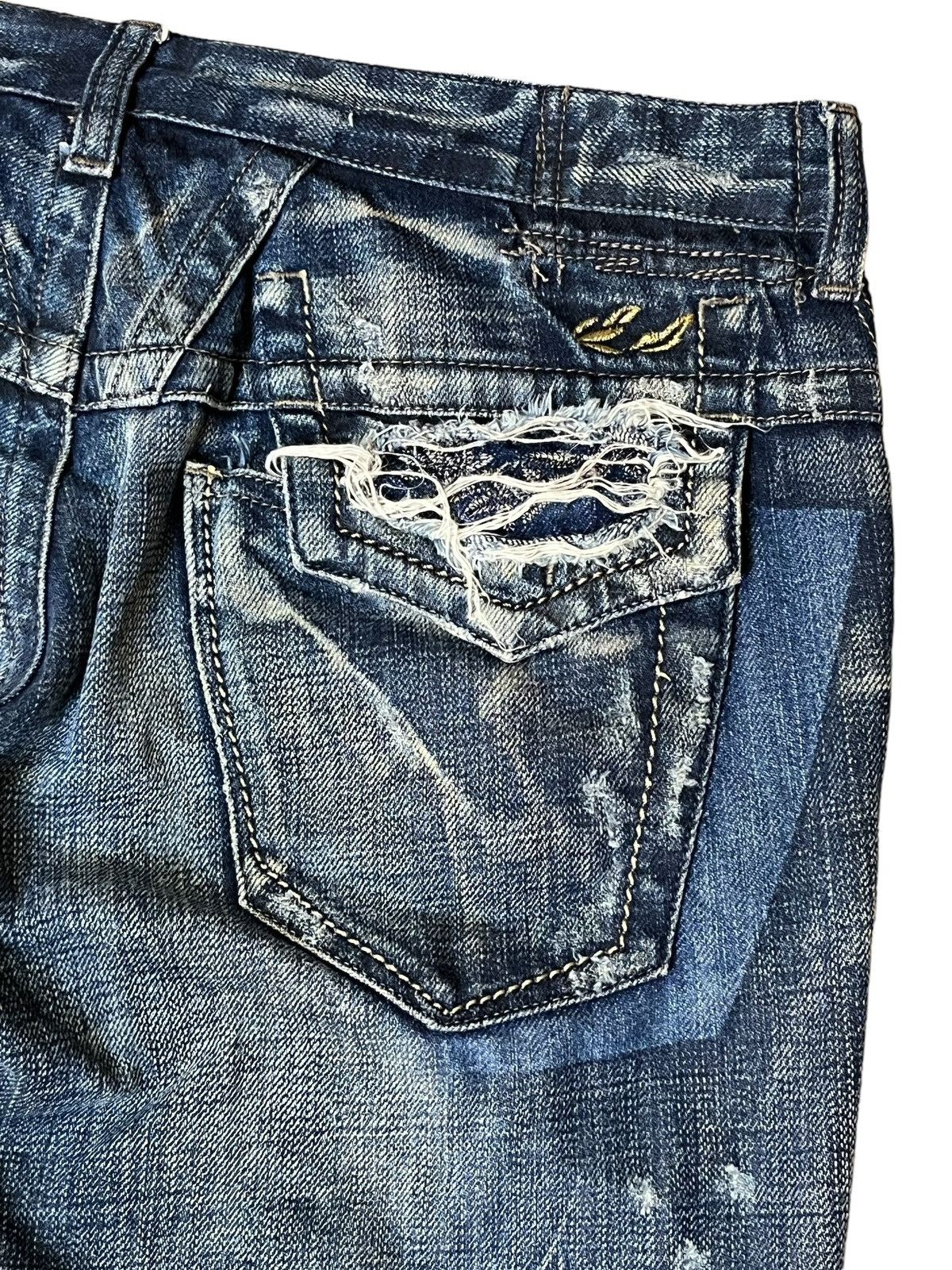 Marithe + Francois Girbaud SICK🔥MARITHE FRANCOIS GIRBAUD LOW RISE SHORT DENIM PANT Size US 32 / EU 48 - 6 Thumbnail