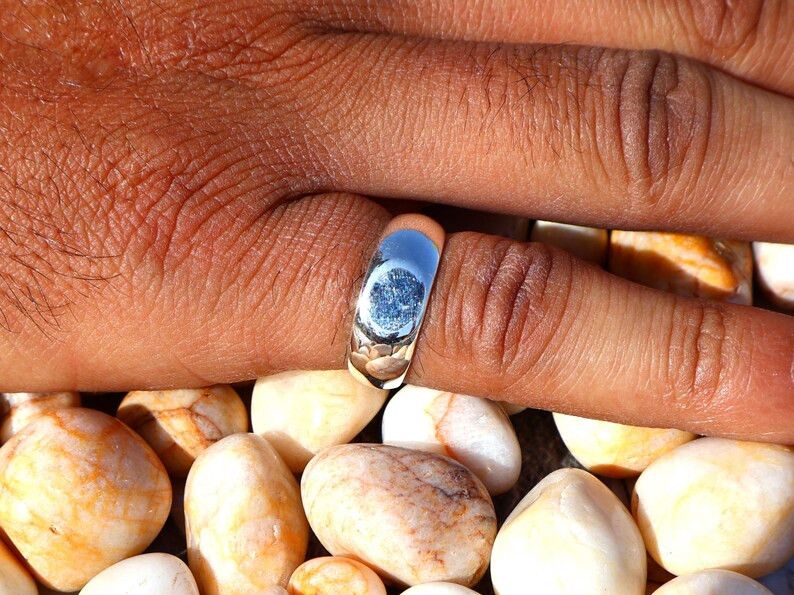 Handmade Band Ring, Sterling Silver Handmade Ring Unisex Gift for Her Size ONE SIZE - 9 Thumbnail