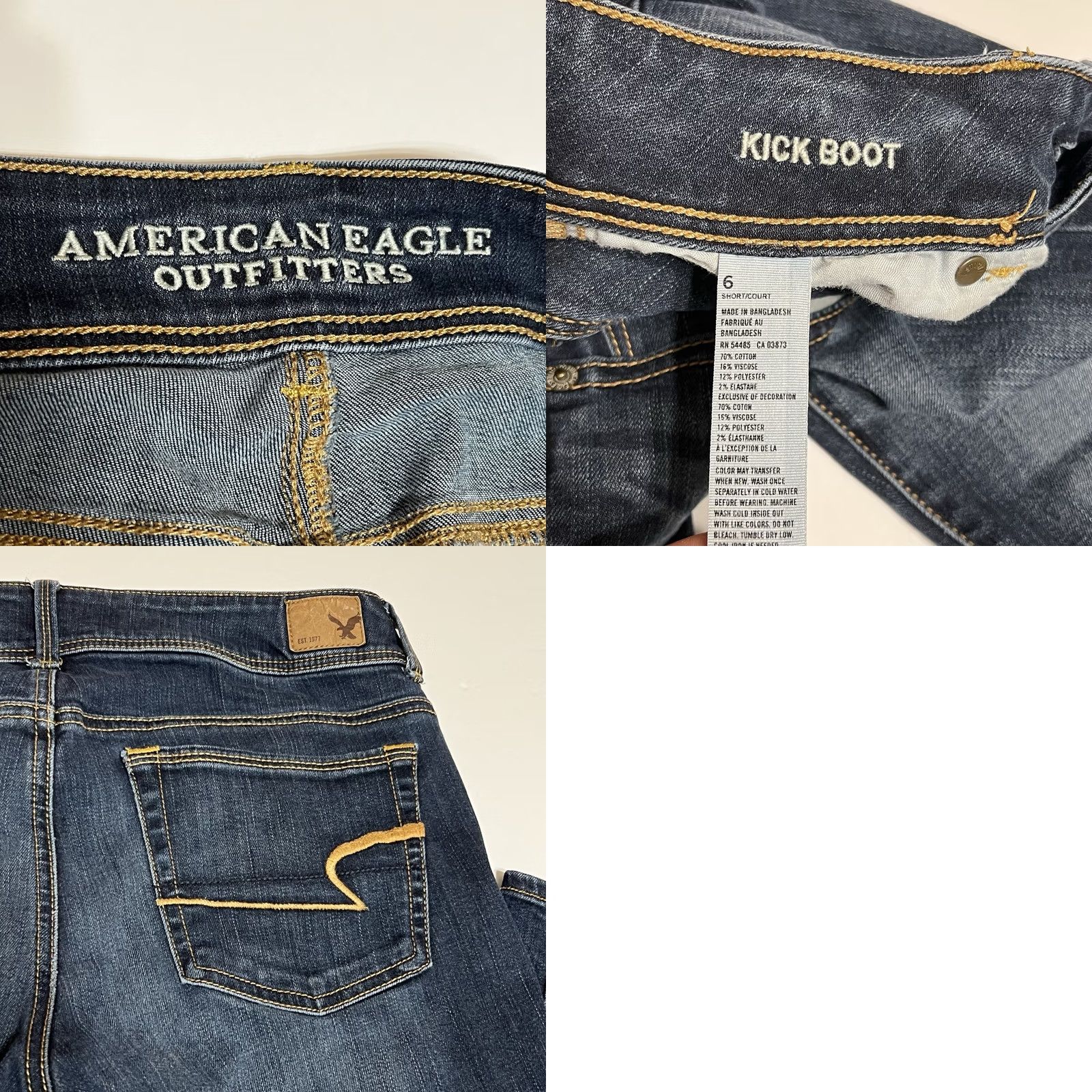 American Eagle Outfitters American Eagle Outfitters Jeans Women’s 6 Short Bootcut Denim Dark Blue Stretch 30x29 Pocket 5-Pocket Machine Washable XS? Size 28" / US 6 / IT 42 - 8 Thumbnail