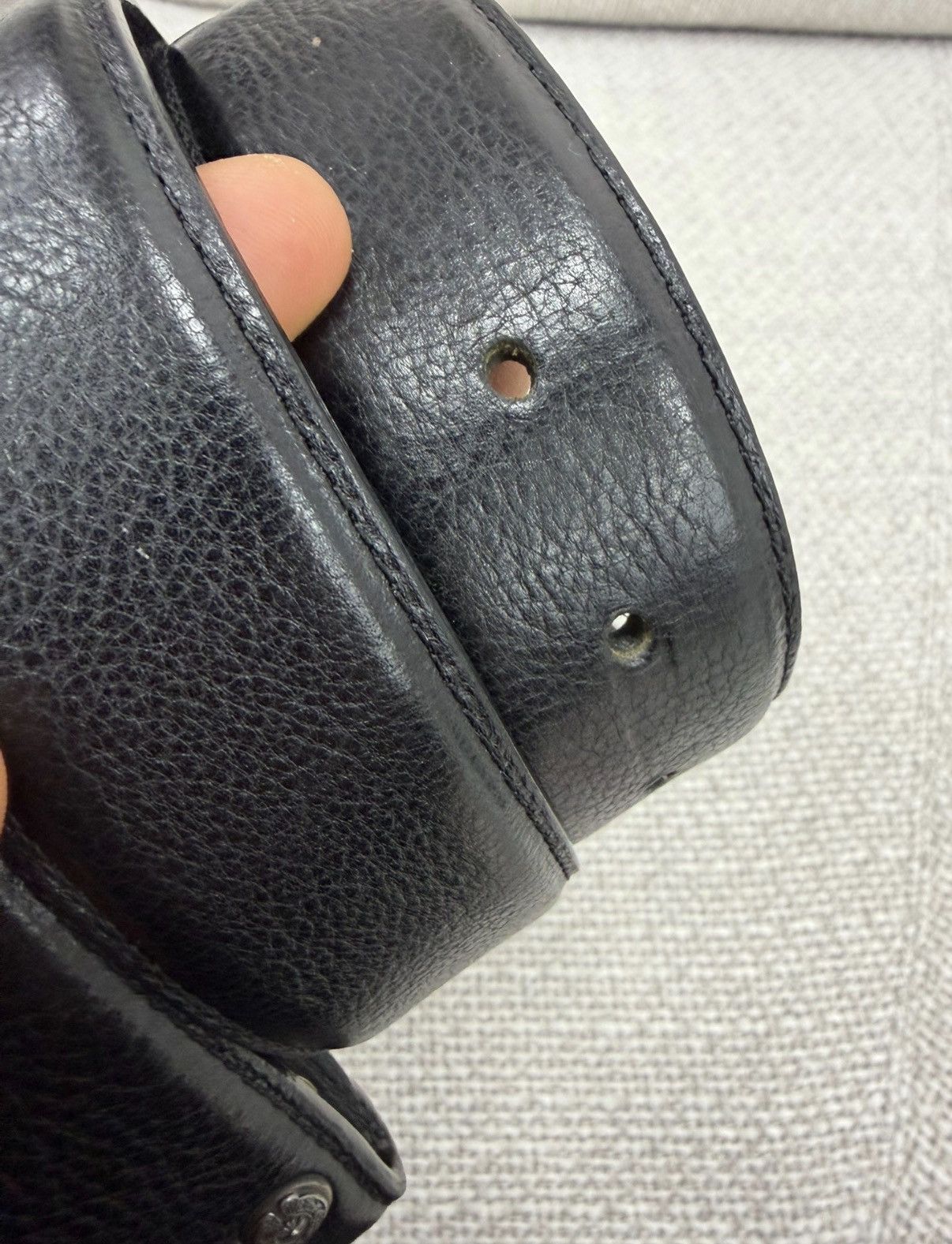 Chrome Hearts Size 30 Chrome Hearts Plain Black Leather Belt Size ONE SIZE - 4 Thumbnail
