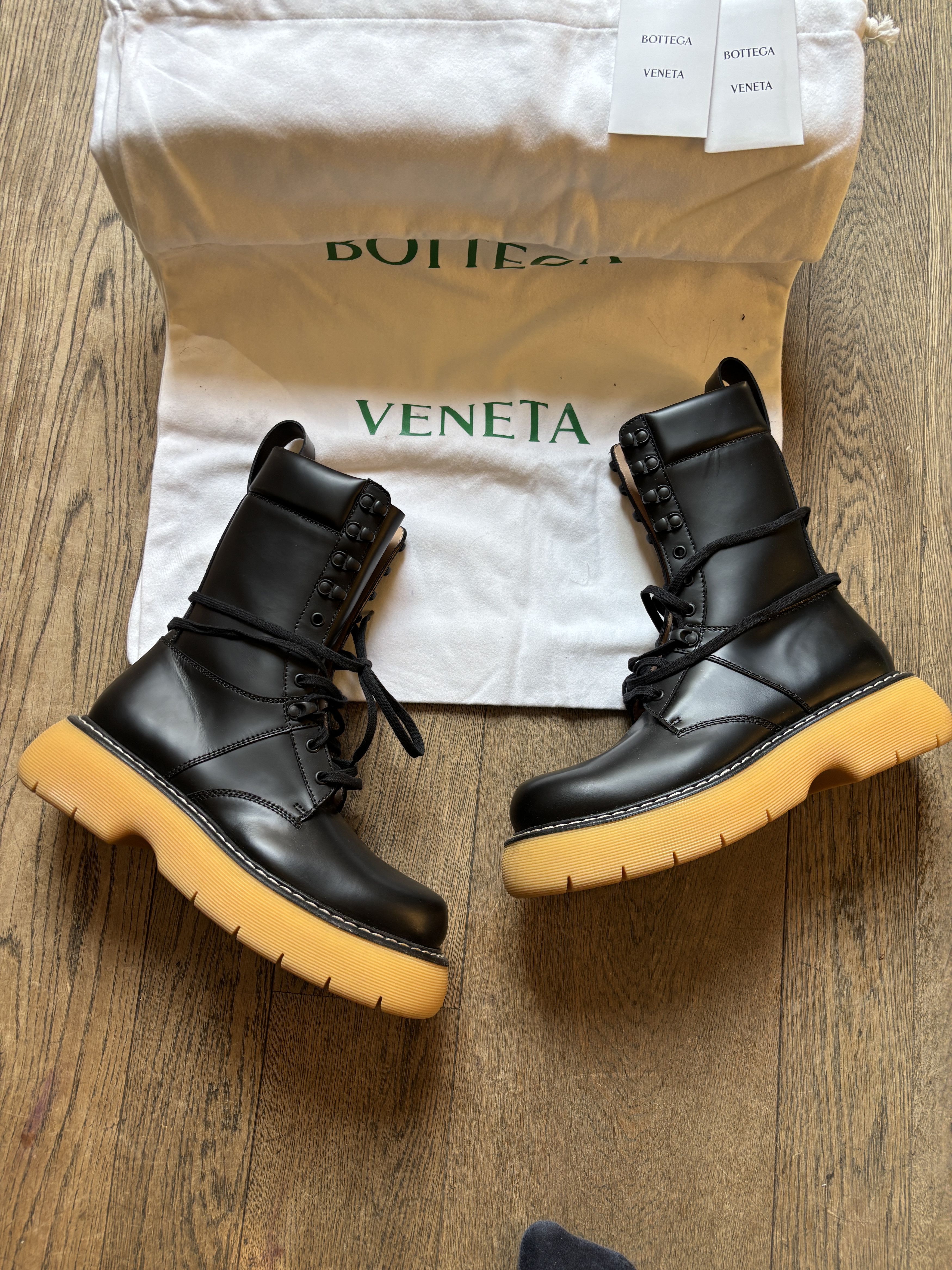 Bottega Veneta Bottega Veneta Combat Rubber Boots Size US 8 / EU 41 - 1 Thumbnail
