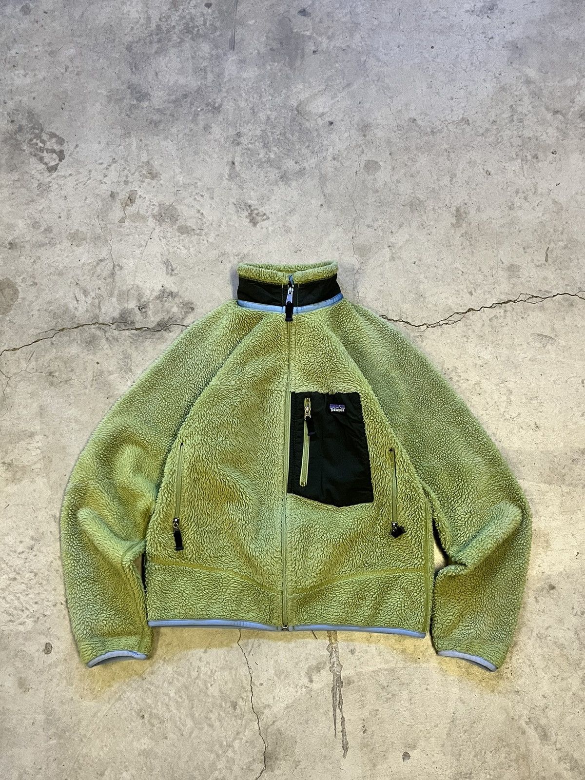 Image of 90's Deep Pile Retro X Patagonia Fleece in Green, Men's (Size XS)