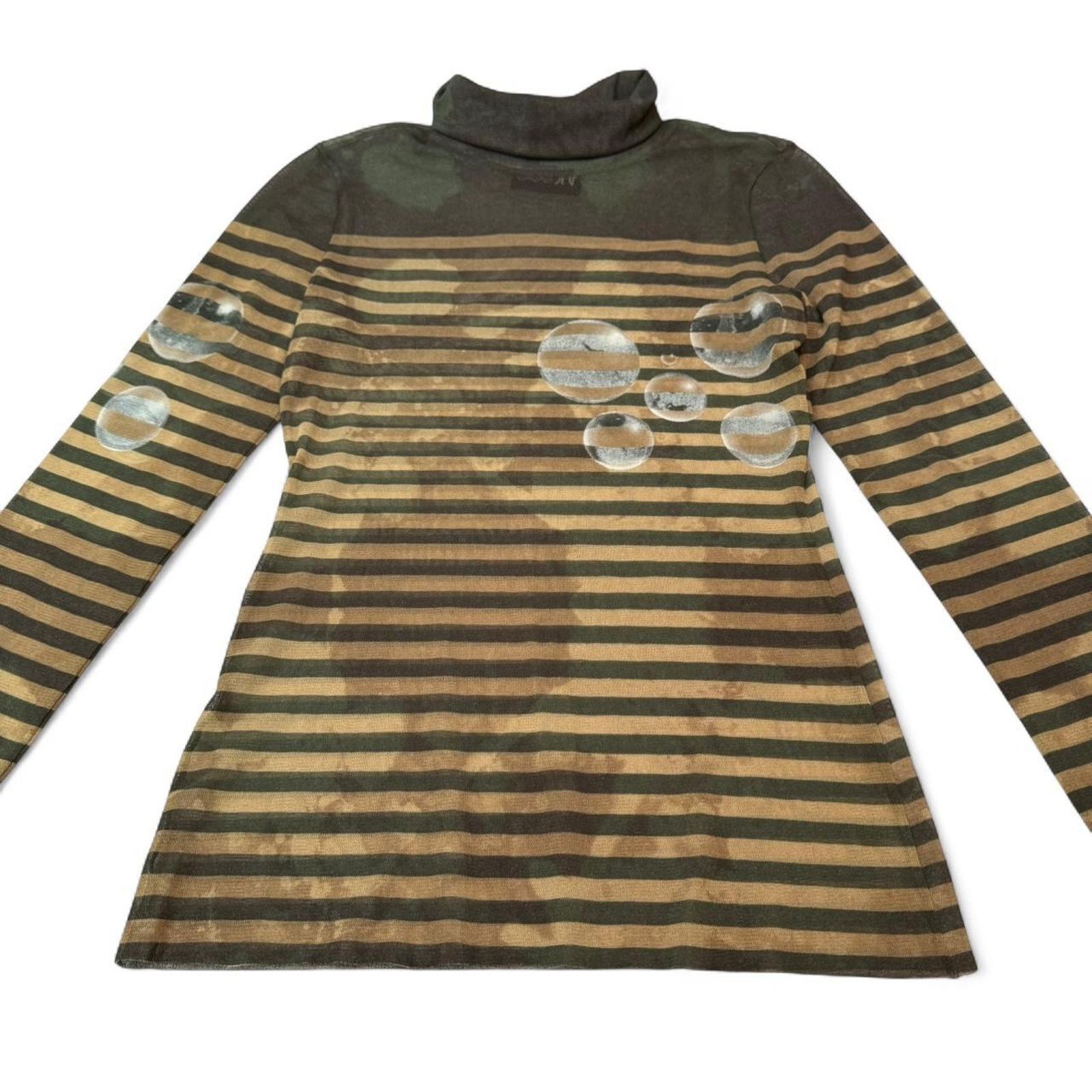 Jean Paul Gaultier Jean Paul Gaultier Bubbles Mesh Turtleneck Longsleeve Size S / US 4 / IT 40 - 3 Thumbnail