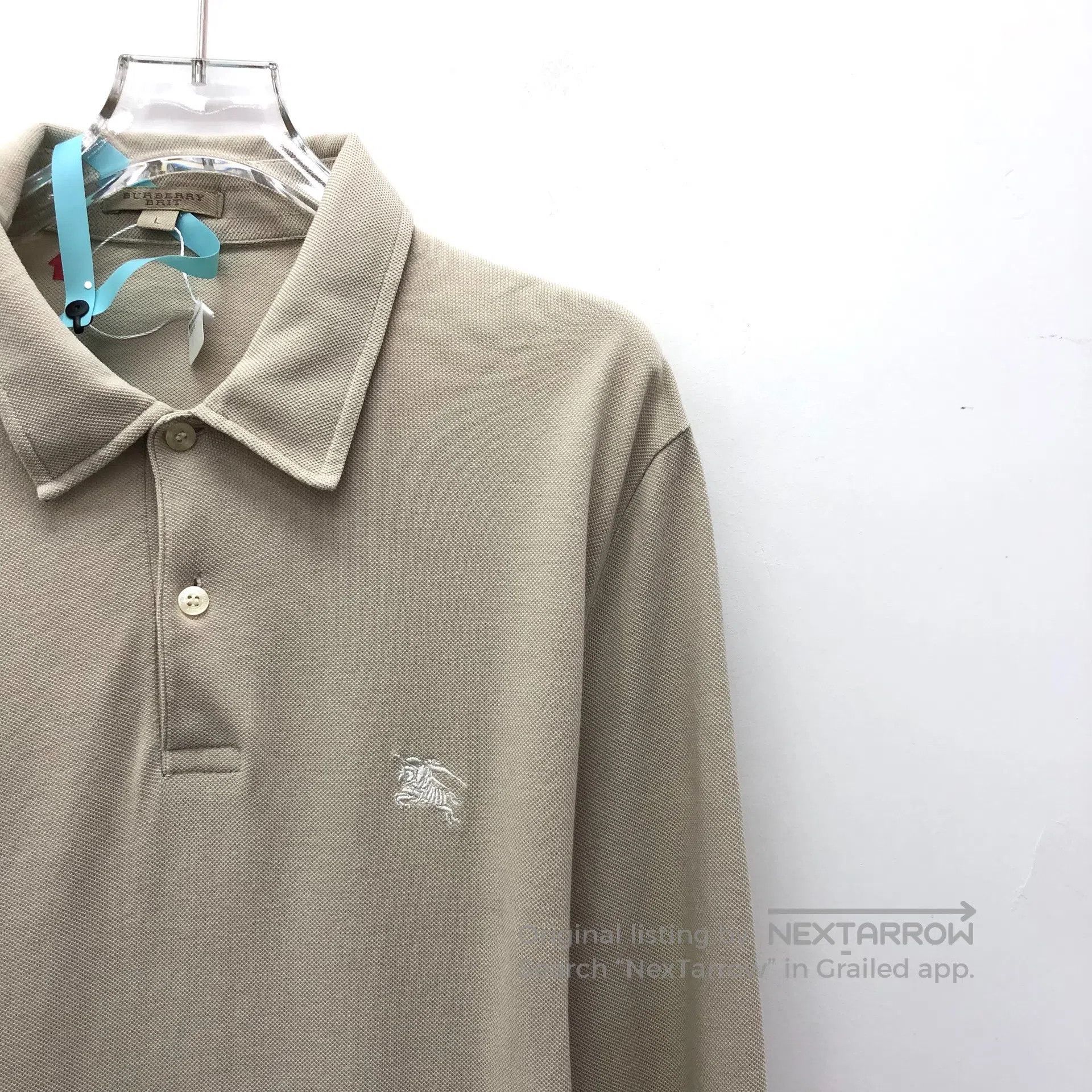 Burberry Burberry Light brown warrior knight embroidered cotton col Size L / US 10 / IT 46 - 3 Thumbnail