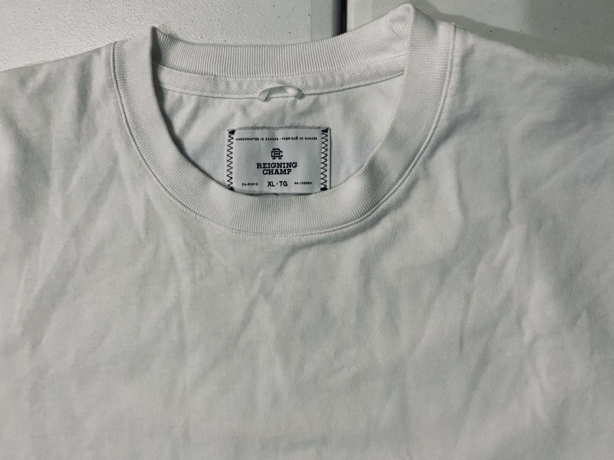 Reigning Champ Reining Champ Mid-Weight Crewneck White Cotton T-Shirt XL LN Size US XL / EU 56 / 4 - 6 Thumbnail