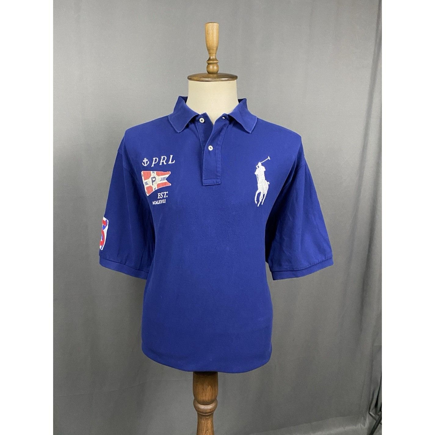 Polo Ralph Lauren Polo Ralph Lauren Big Logo Men's Dark Blue Polo T-Shirt Size Size US XXL / EU 58 / 5 - 1 Thumbnail