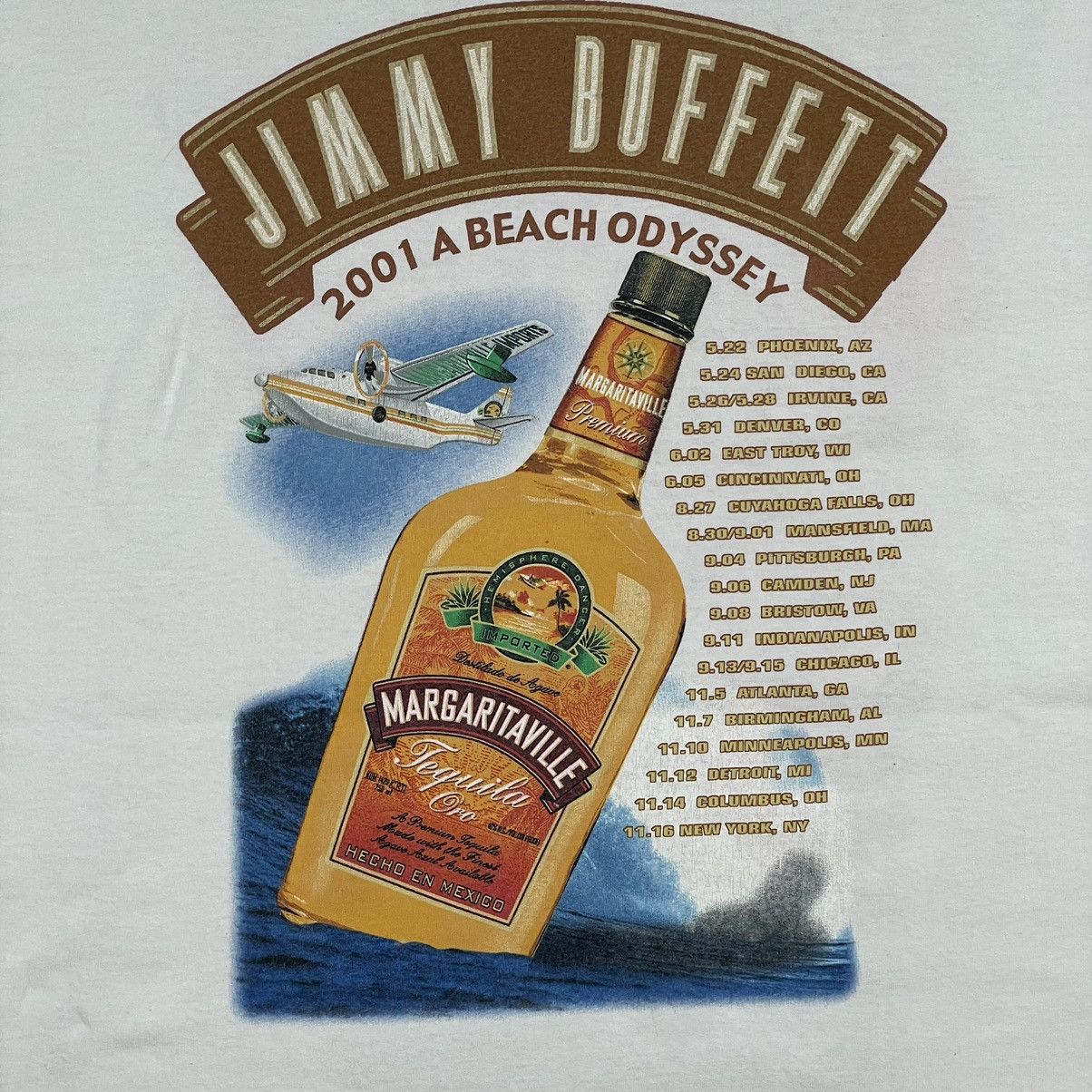 Band Tees VTG 2001 Jimmy Buffet A beach Odyssey Tour Tee Size US XL / EU 56 / 4 - 15 Thumbnail