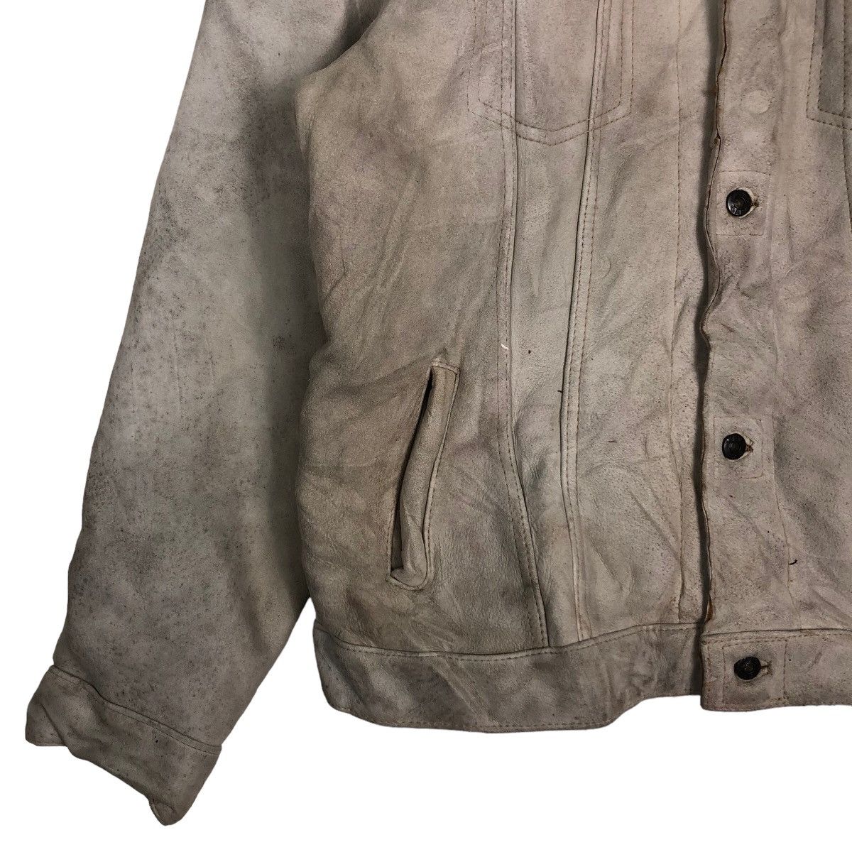 Japanese Brand 🔥Vtg Shearling Genuine Leather Jacket Gap 1969 Issey Miyake Size US XL / EU 56 / 4 - 4 Thumbnail