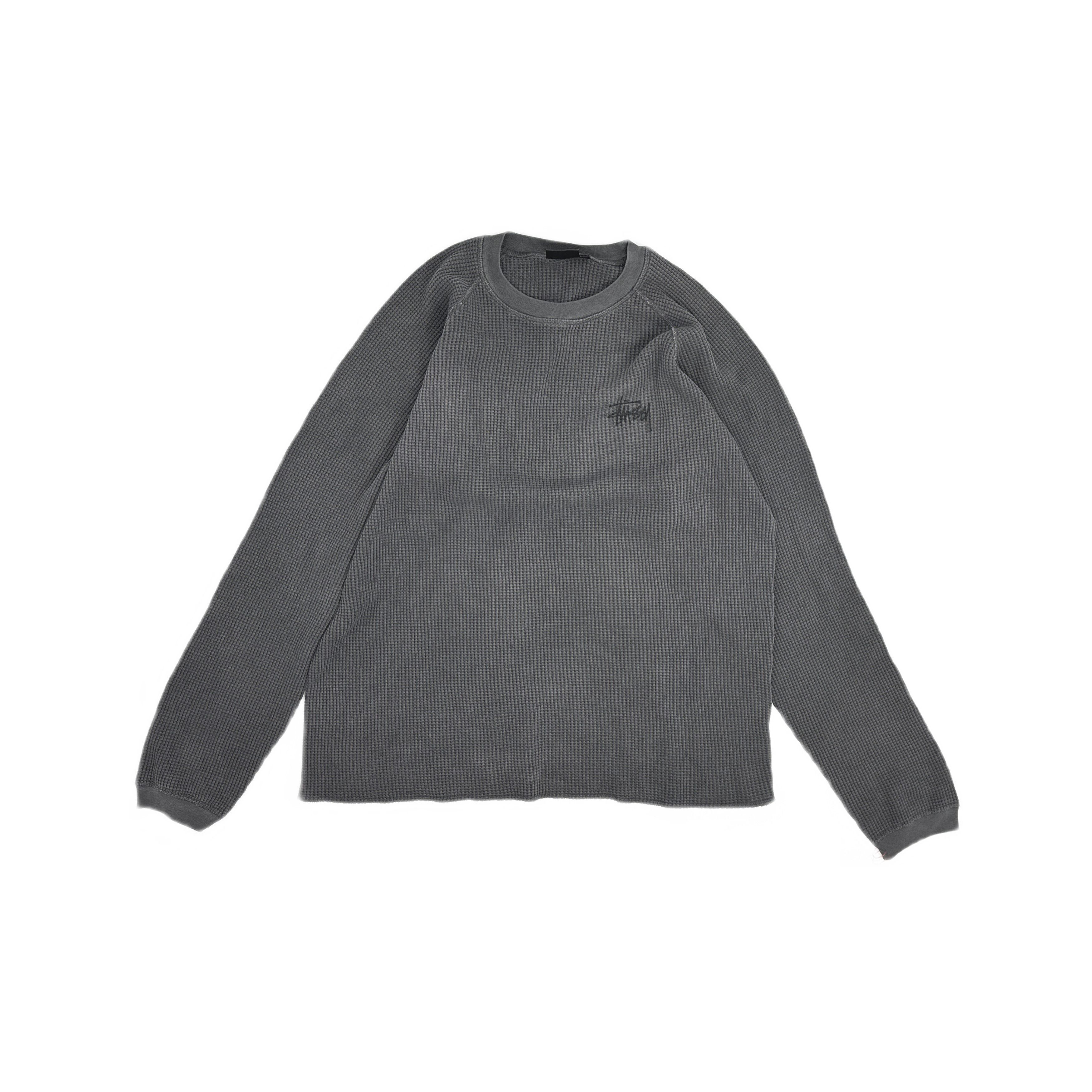 Stussy Stüssy Logo Waffle Long Sleeve T-Shirt Size XL Size US XL / EU 56 / 4 - 1 Thumbnail